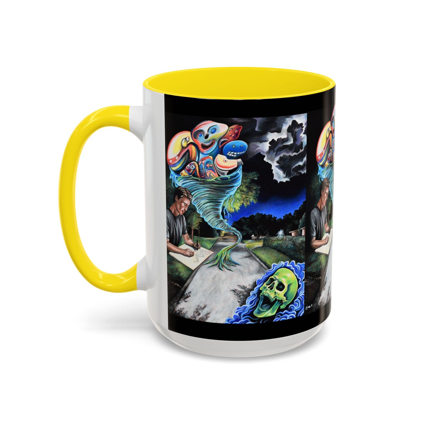 Artistic Accent Coffee Mug - Unique Gift for Coffee Lovers, Creative Aesthetic, Home Decor, Art Enthusiast, Birthday Present, Collectible