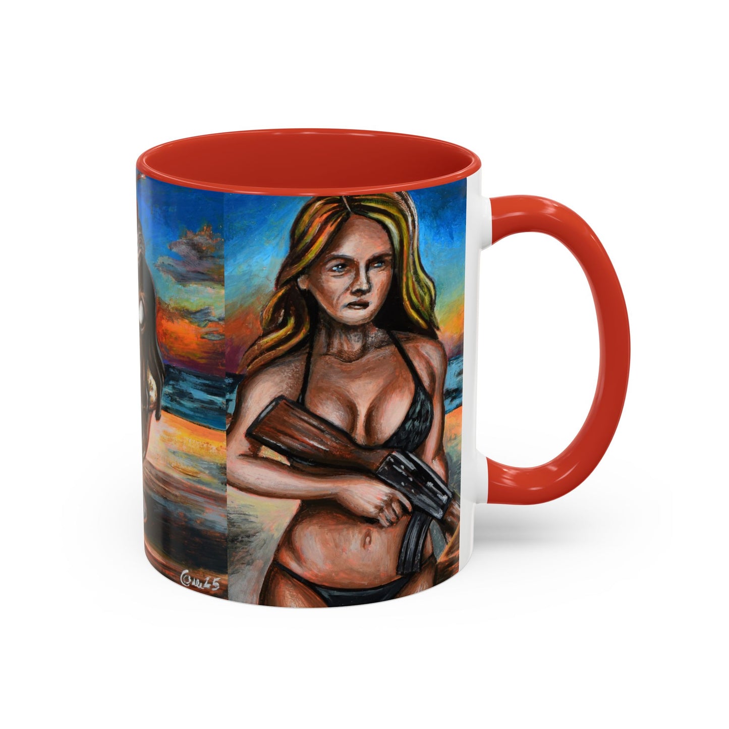 Vibrant Art-Inspired Coffee Mug, Unique Gift for Beach Lovers, Collectible Drinkware, Perfect for Birthdays, Home Decor
