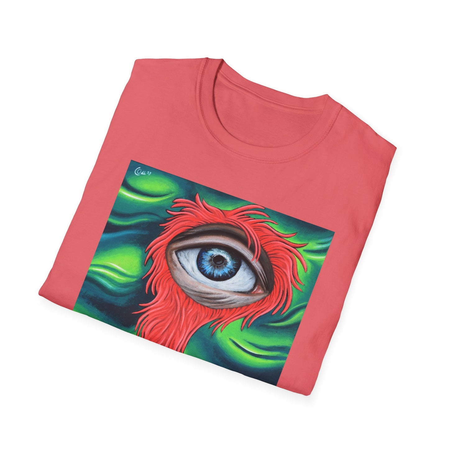 Groovy Eye Art Unisex Softstyle T-Shirt - Unique & Colorful Graphic Tee