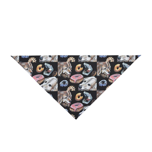 Donut Lovers Pet Bandana | Cute Dog Accessory for Pet Birthdays, Playdates, or Everyday Wear, Fun Pet Gift, Stylish Pet Outfit