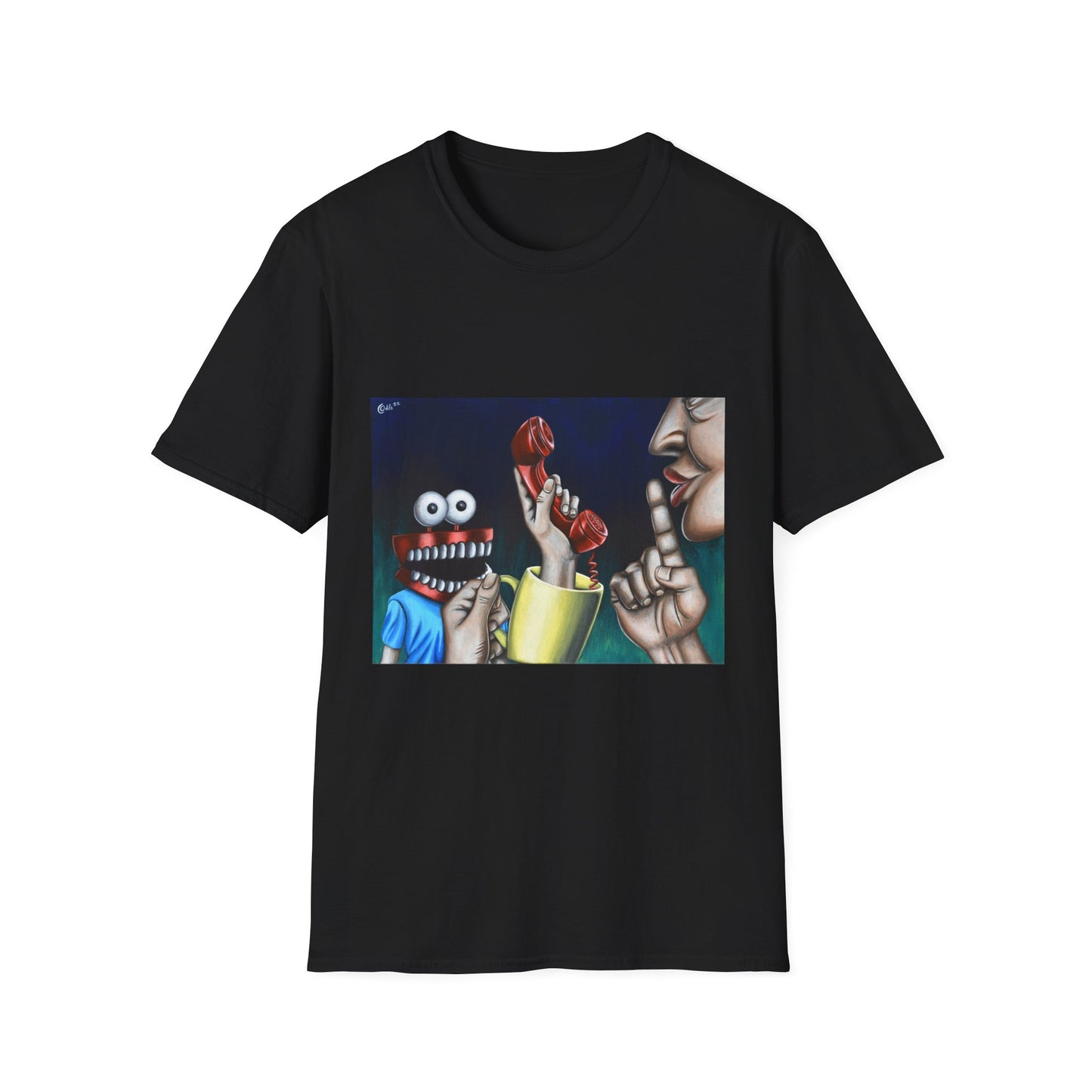 Playful Unisex Softstyle T-Shirt with Fun Art Design