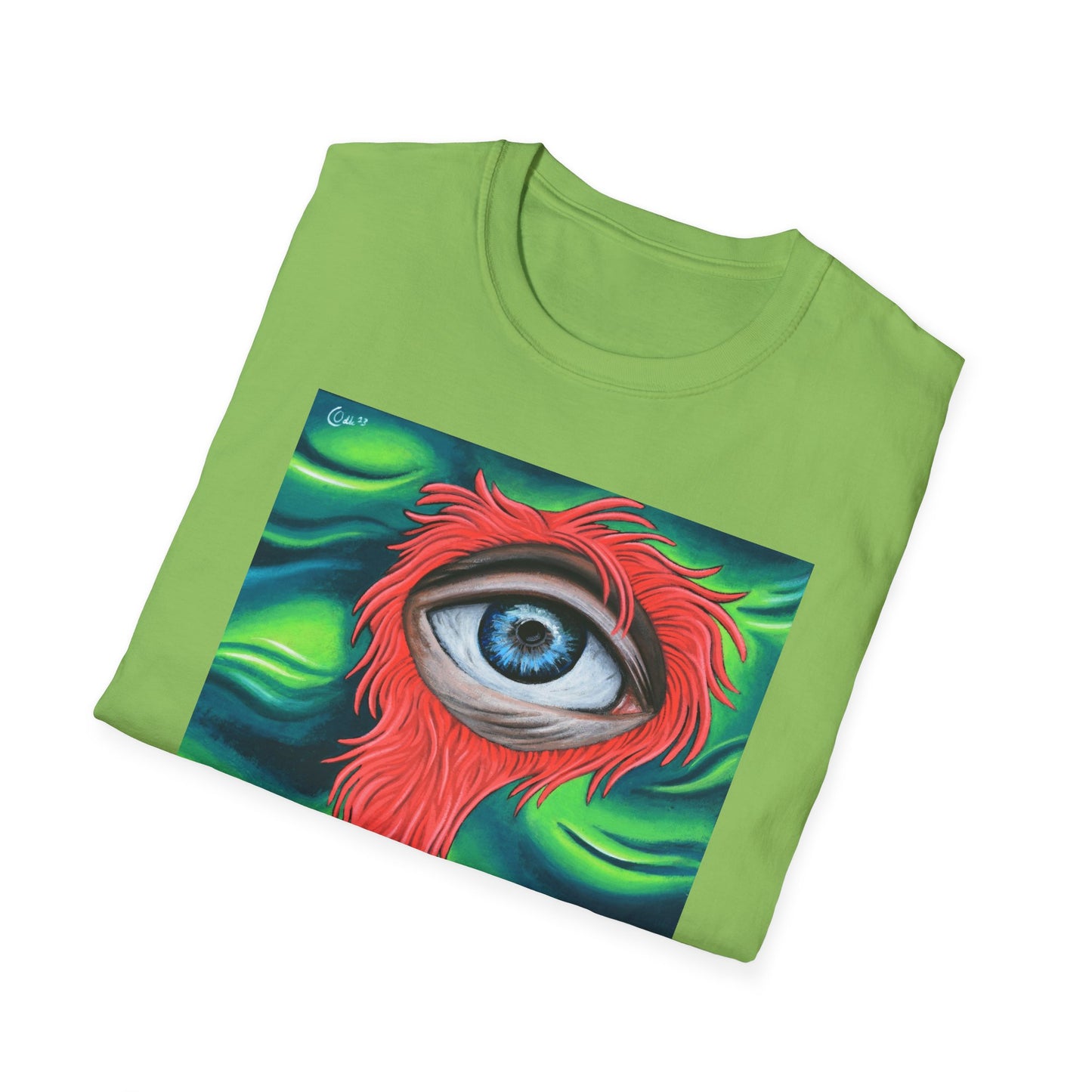 Groovy Eye Art Unisex Softstyle T-Shirt - Unique & Colorful Graphic Tee