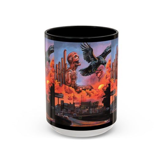 Surreal Art Coffee Mug, Unique Gift for Art Lovers, Home Decor, Black Handle Mug, Perfect for Birthdays, Holidays