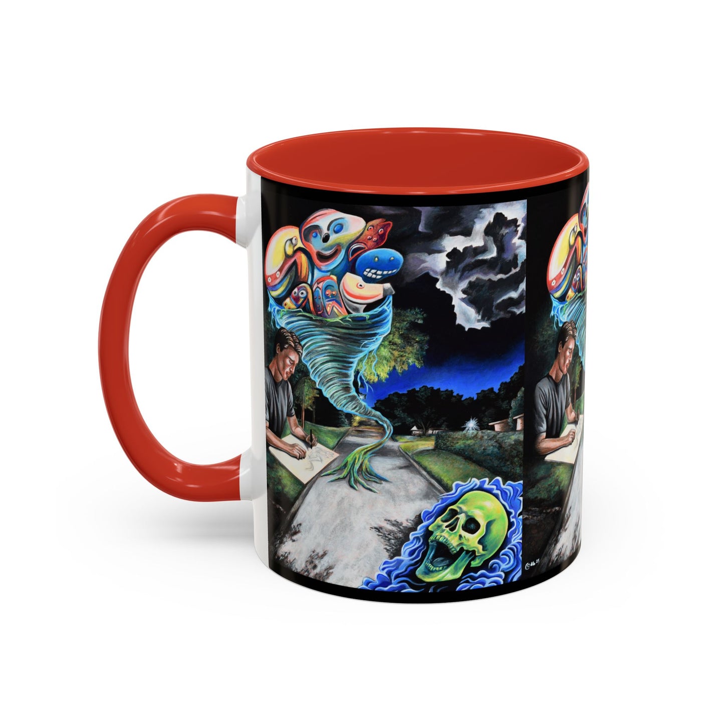 Artistic Accent Coffee Mug - Unique Gift for Coffee Lovers, Creative Aesthetic, Home Decor, Art Enthusiast, Birthday Present, Collectible