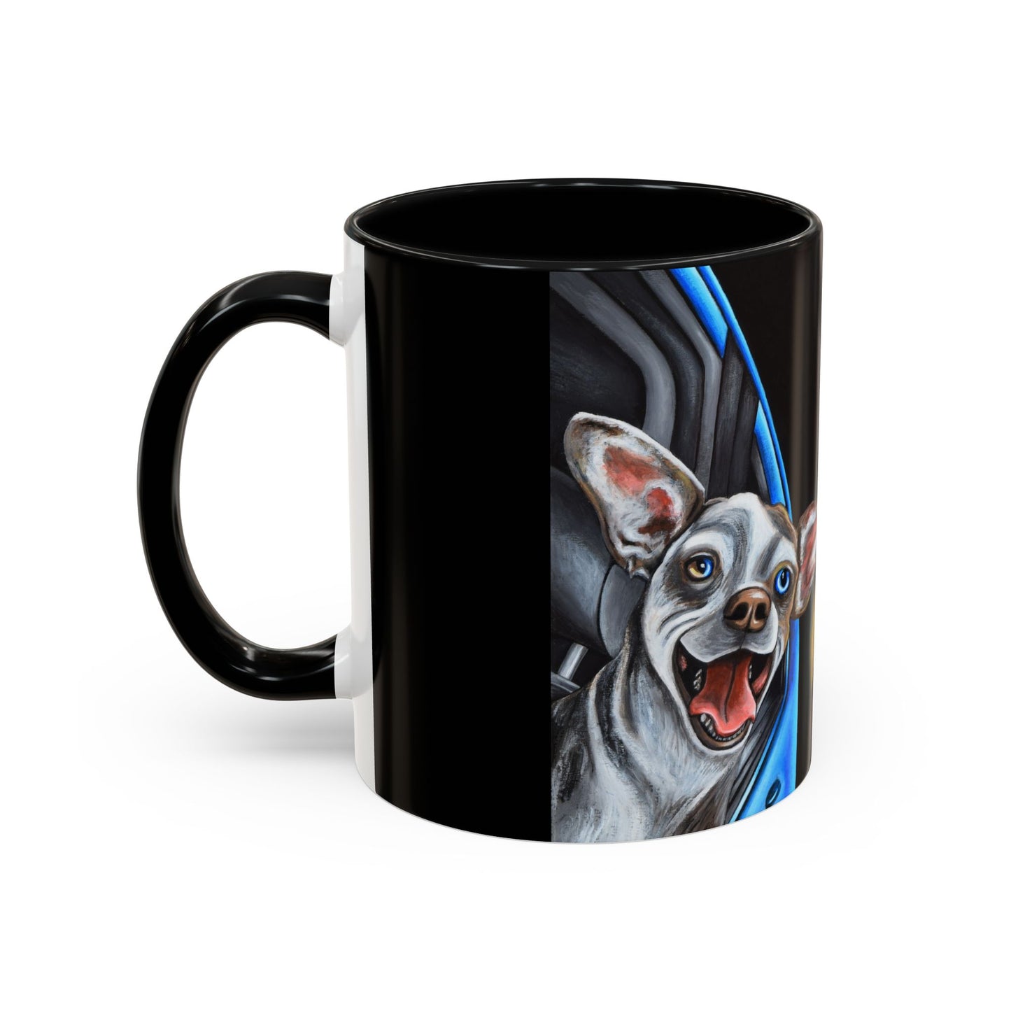 Unique Artistic Accent Coffee Mug with Colorful Ice Cream Design