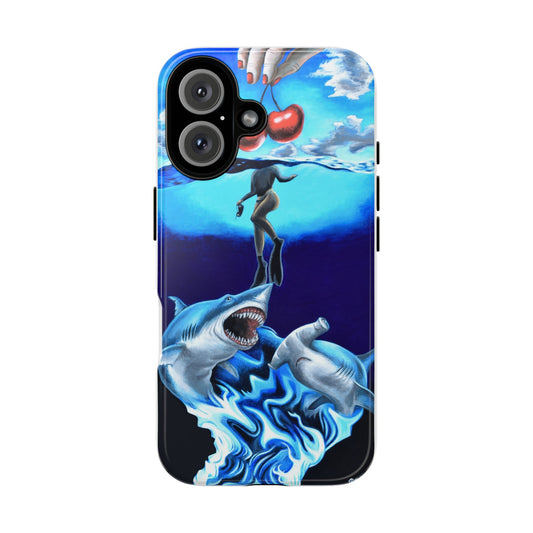 Shark Art Phone Case - Tough Cases, Unique Phone Accessories, Ocean-Inspired Gift, Underwater Art, Fun Phone Cover, Beach Lover Gift