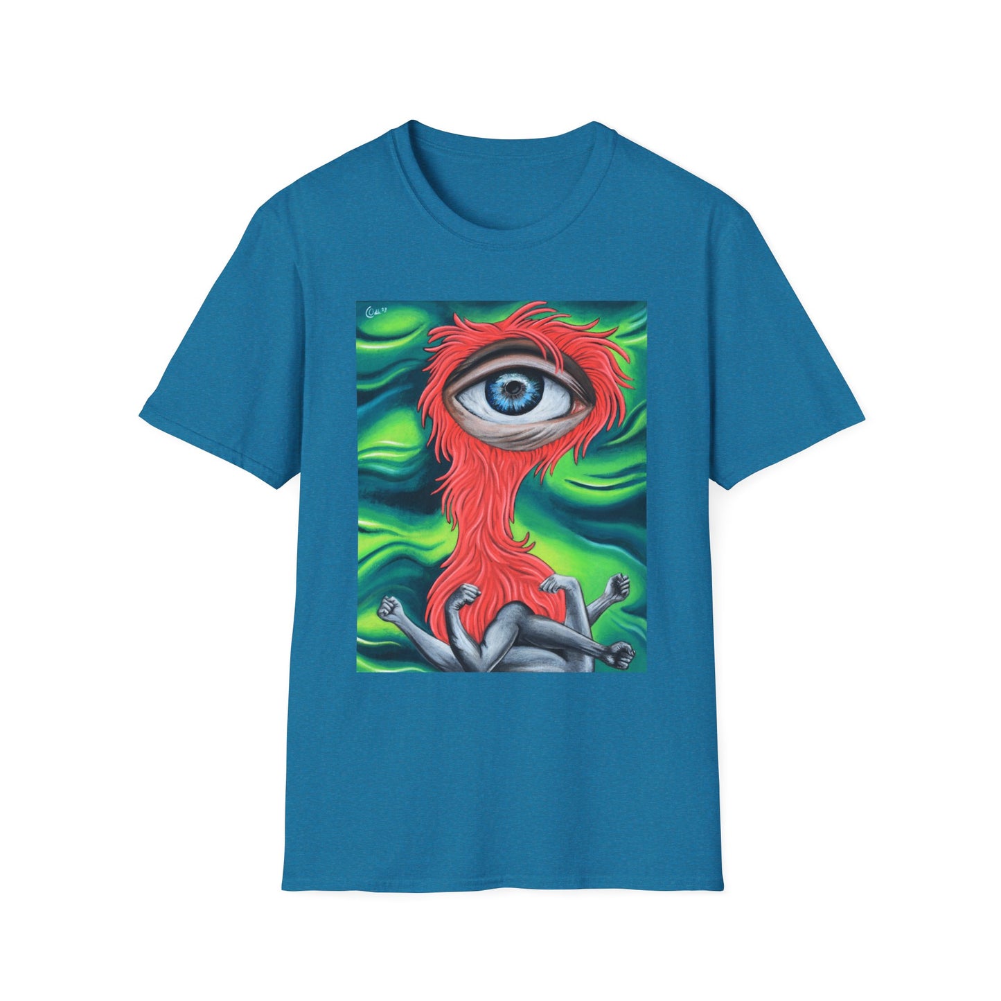 Groovy Eye Art Unisex Softstyle T-Shirt - Unique & Colorful Graphic Tee