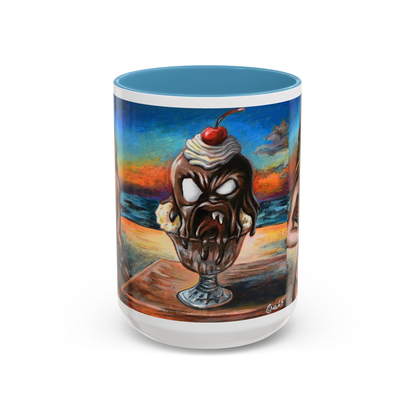 Vibrant Art-Inspired Coffee Mug, Unique Gift for Beach Lovers, Collectible Drinkware, Perfect for Birthdays, Home Decor