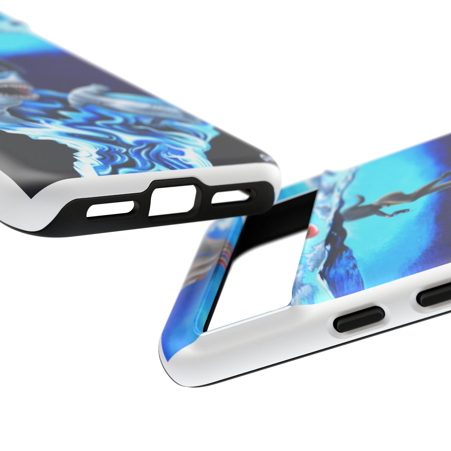 Shark Art Phone Case - Tough Cases, Unique Phone Accessories, Ocean-Inspired Gift, Underwater Art, Fun Phone Cover, Beach Lover Gift