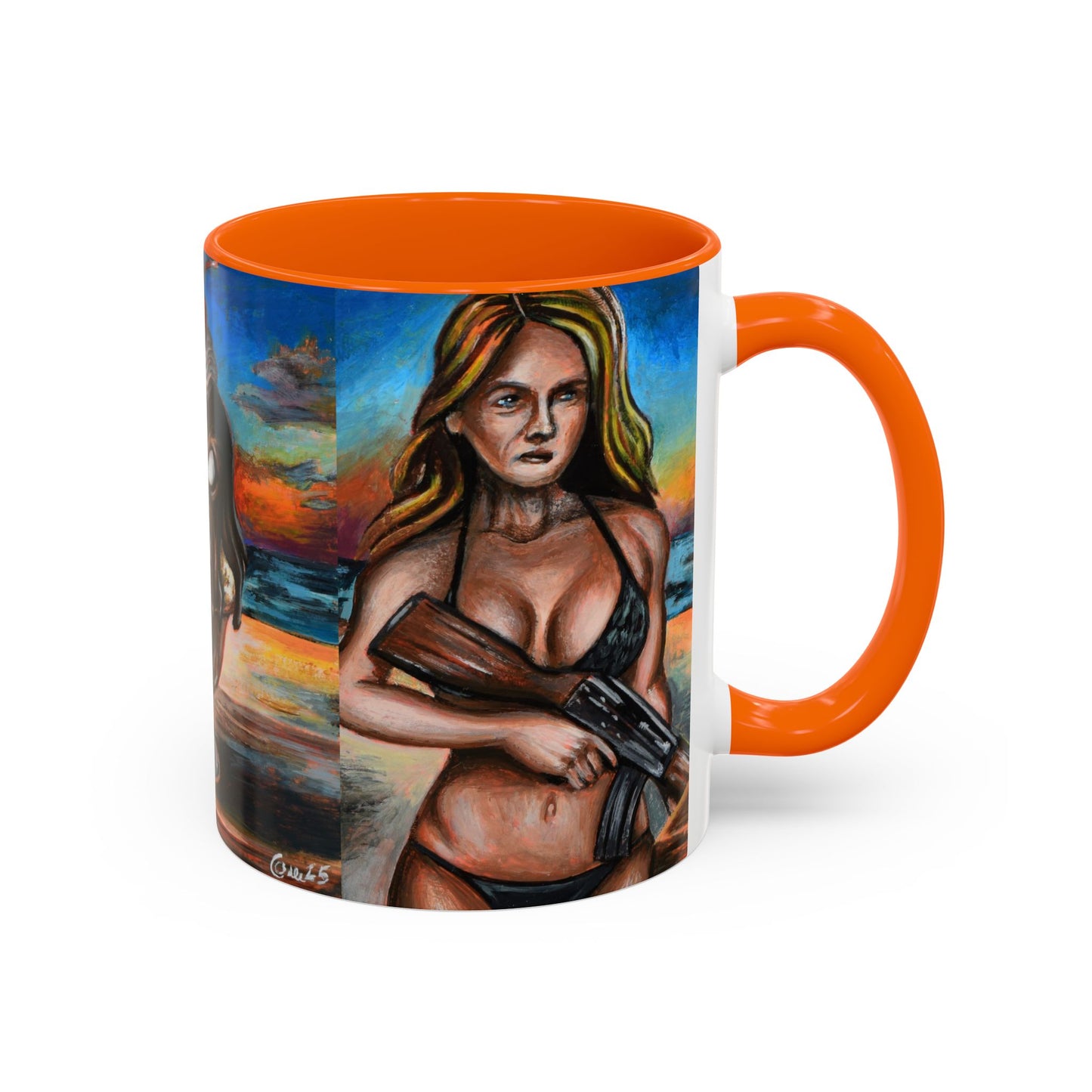 Vibrant Art-Inspired Coffee Mug, Unique Gift for Beach Lovers, Collectible Drinkware, Perfect for Birthdays, Home Decor