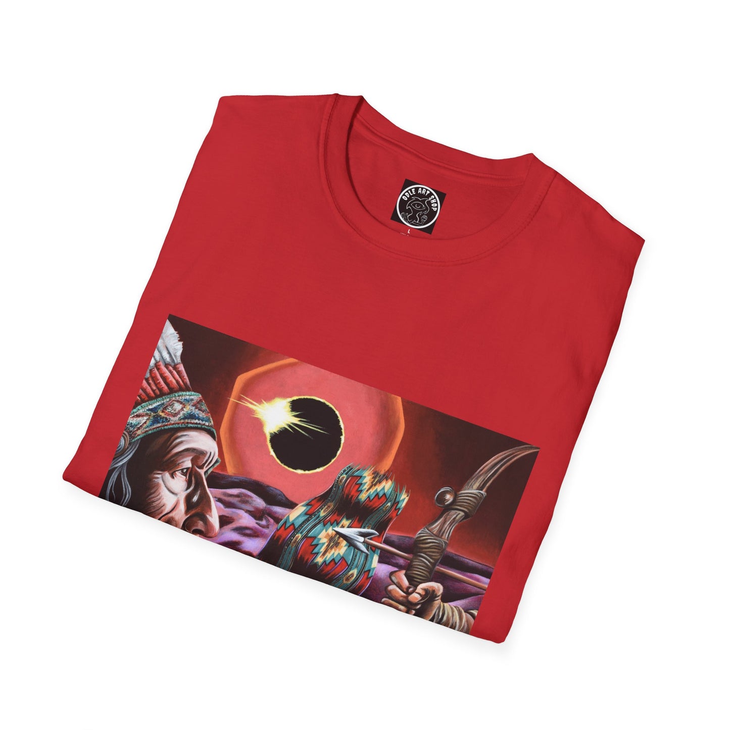 Native Spirit Graphic T-Shirt — Eagle, Shaman & Eclipse Art