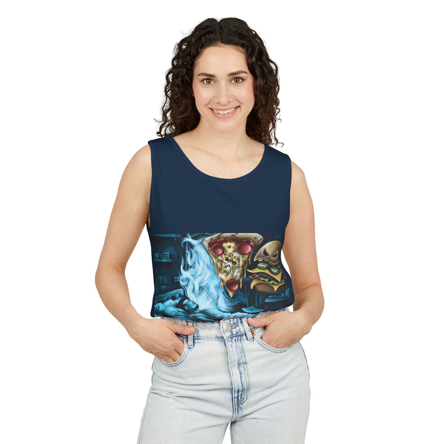 Casual Foodie Tank Top - Dreaming of Pizza and Burgers