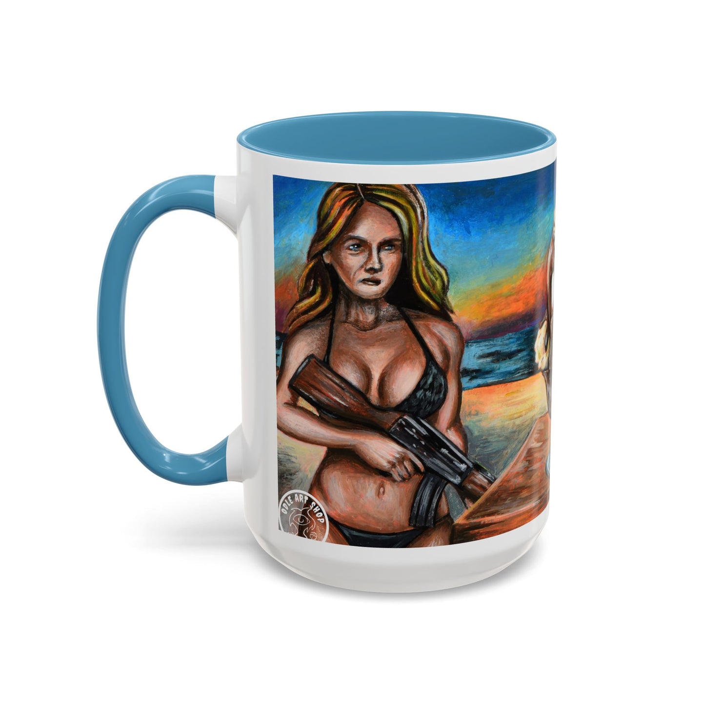 Vibrant Art-Inspired Coffee Mug, Unique Gift for Beach Lovers, Collectible Drinkware, Perfect for Birthdays, Home Decor