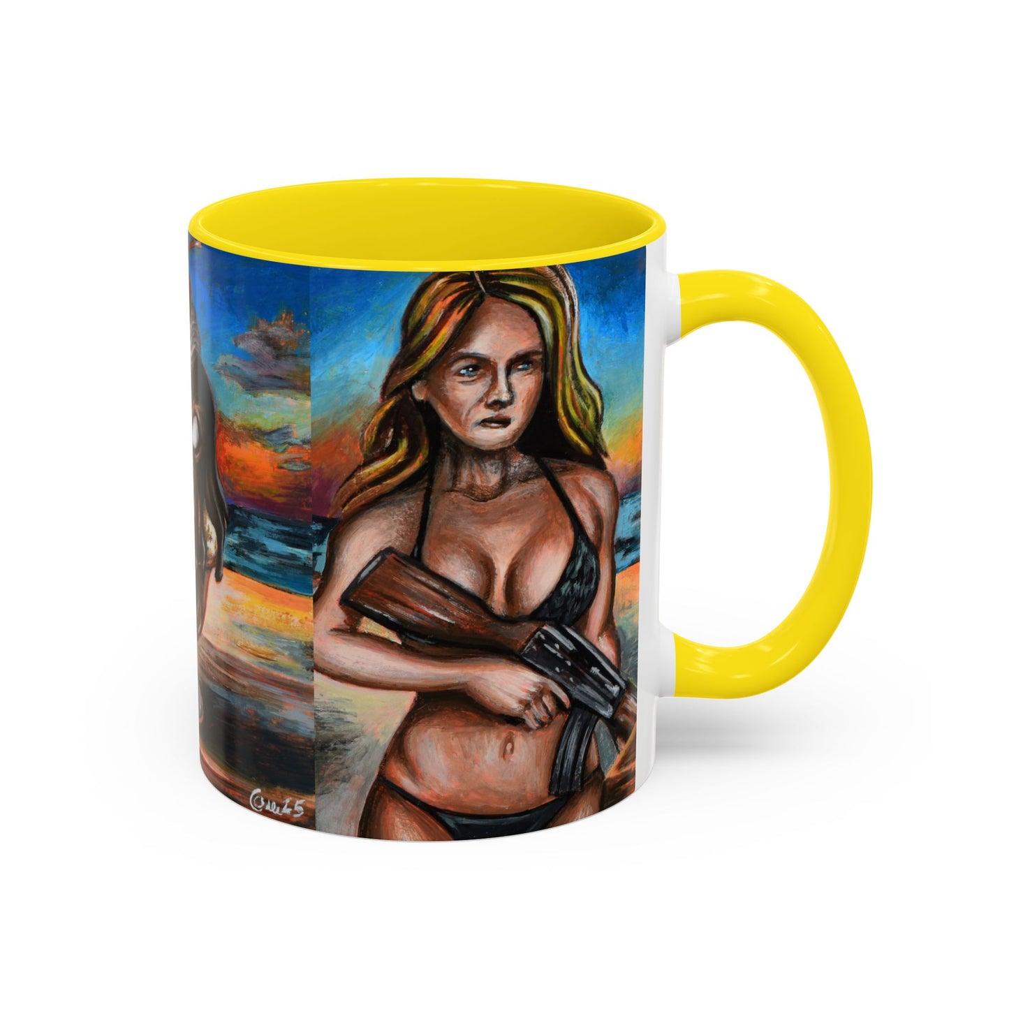 Vibrant Art-Inspired Coffee Mug, Unique Gift for Beach Lovers, Collectible Drinkware, Perfect for Birthdays, Home Decor