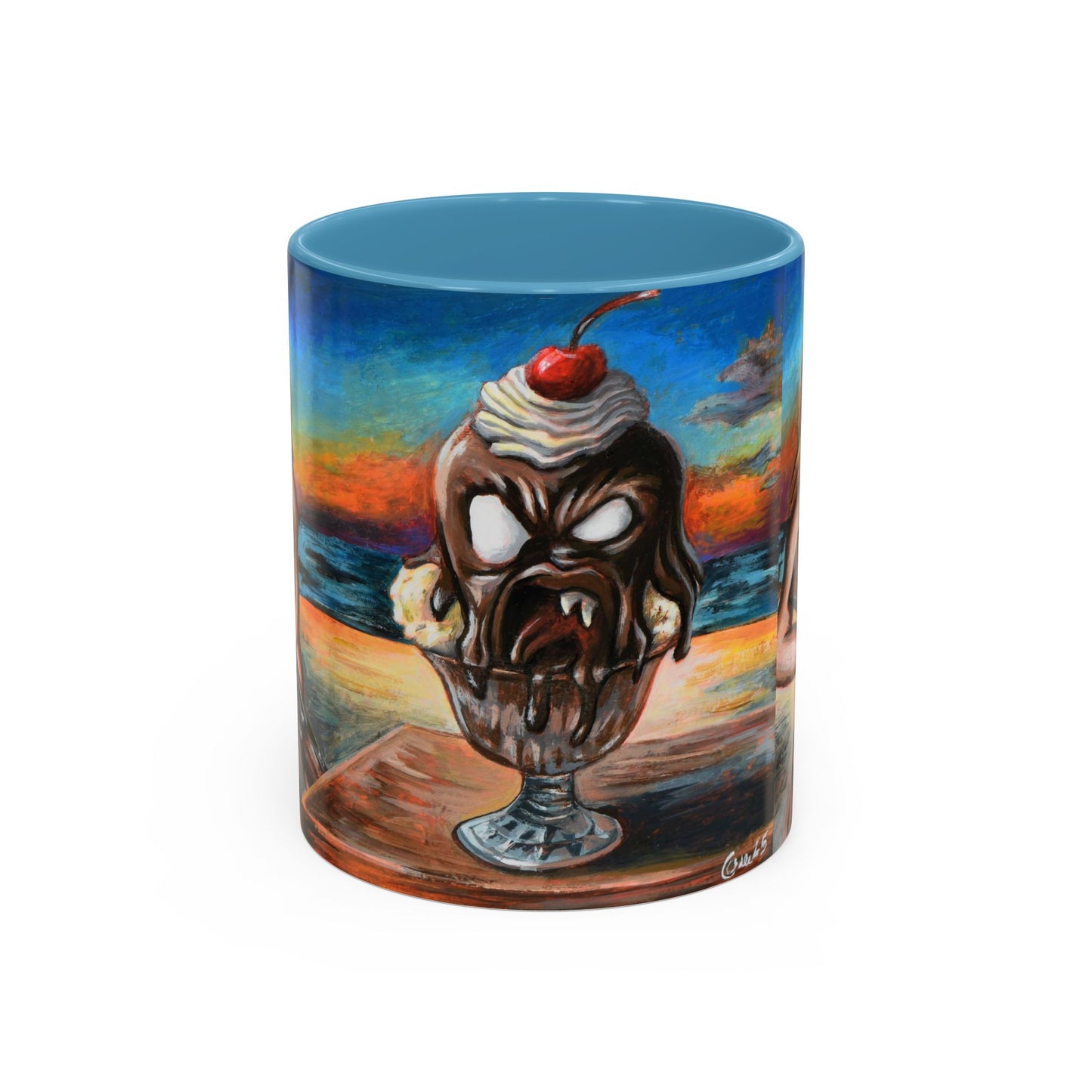 Vibrant Art-Inspired Coffee Mug, Unique Gift for Beach Lovers, Collectible Drinkware, Perfect for Birthdays, Home Decor