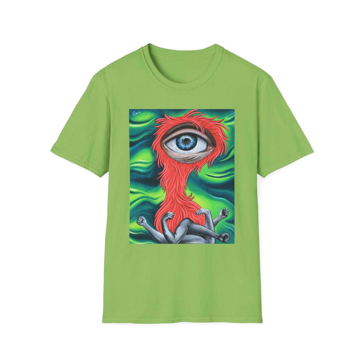 Groovy Eye Art Unisex Softstyle T-Shirt - Unique & Colorful Graphic Tee