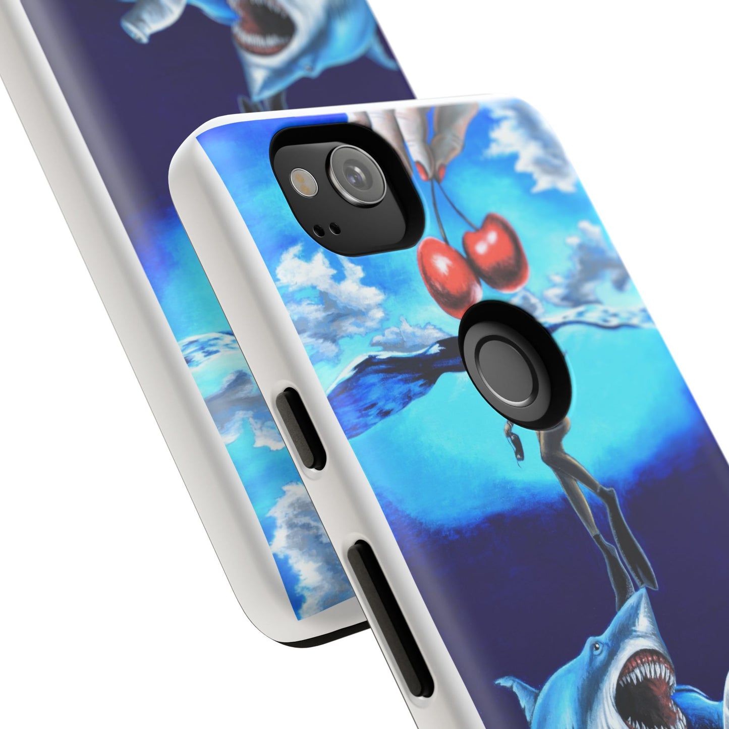 Shark Art Phone Case - Tough Cases, Unique Phone Accessories, Ocean-Inspired Gift, Underwater Art, Fun Phone Cover, Beach Lover Gift
