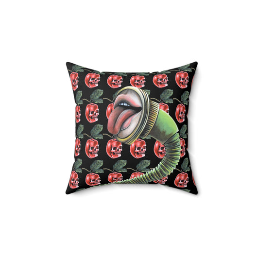 Unique Gas Mask Skull Decorative Pillow - Quirky Home Accent