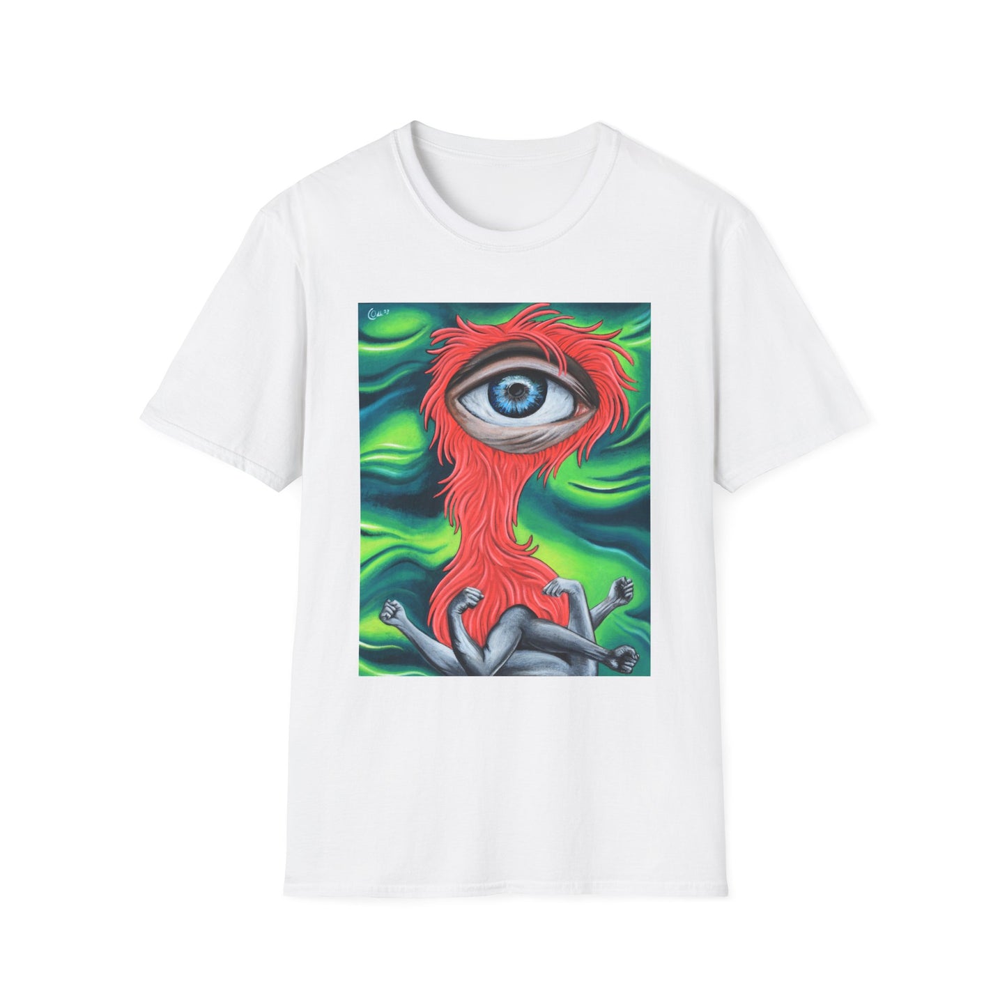 Groovy Eye Art Unisex Softstyle T-Shirt - Unique & Colorful Graphic Tee