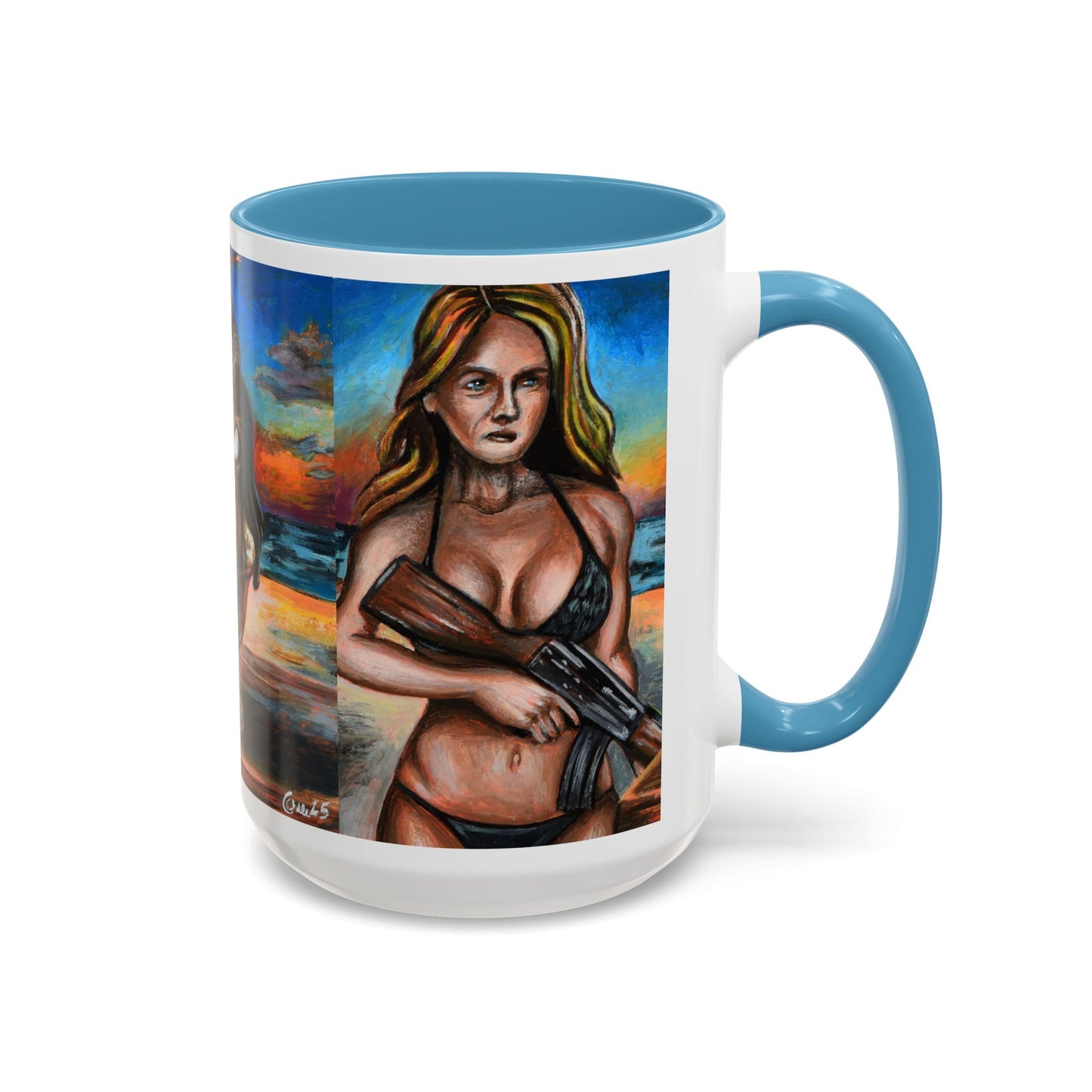 Vibrant Art-Inspired Coffee Mug, Unique Gift for Beach Lovers, Collectible Drinkware, Perfect for Birthdays, Home Decor