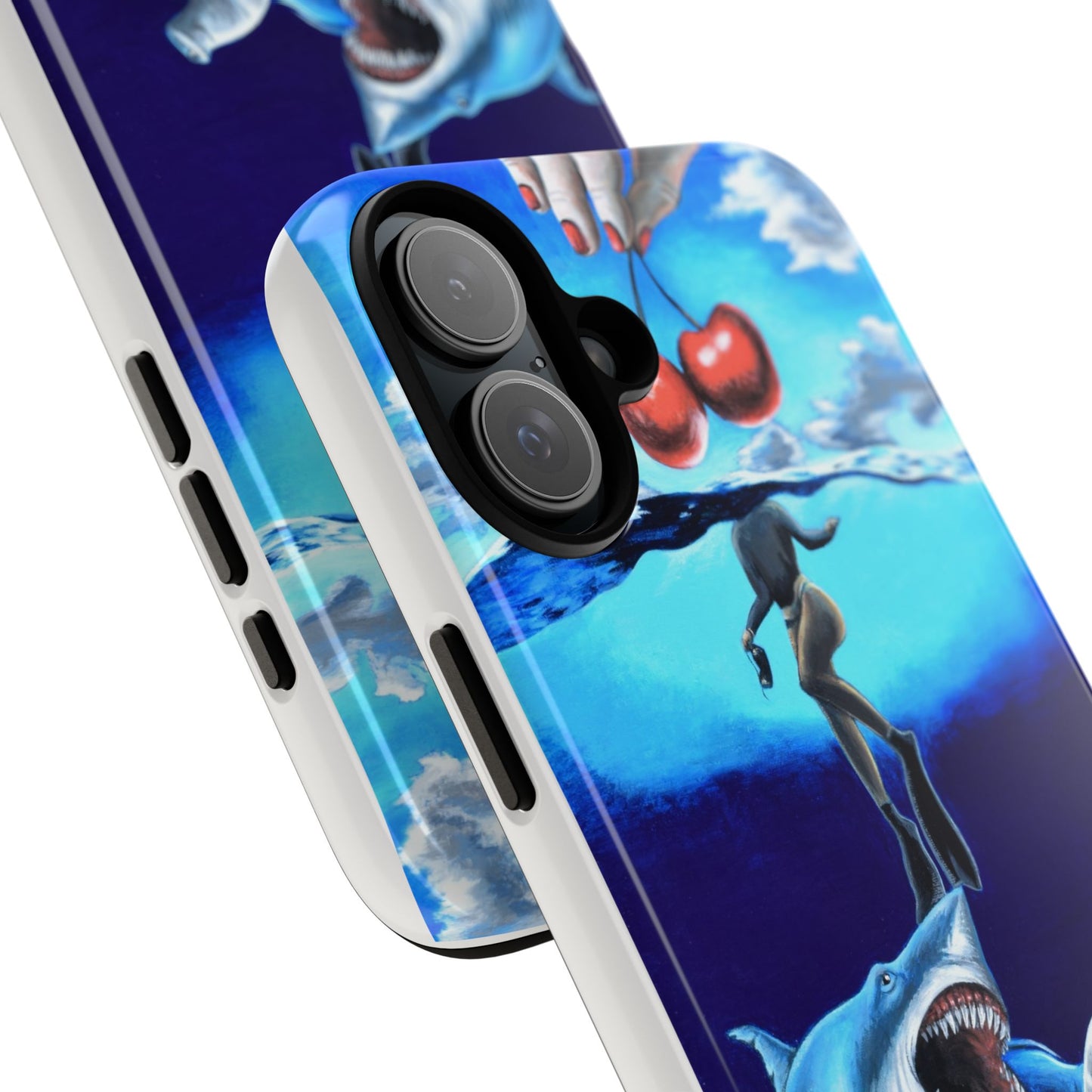 Shark Art Phone Case - Tough Cases, Unique Phone Accessories, Ocean-Inspired Gift, Underwater Art, Fun Phone Cover, Beach Lover Gift