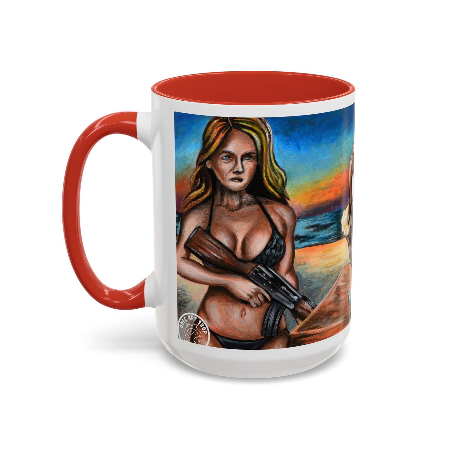 Vibrant Art-Inspired Coffee Mug, Unique Gift for Beach Lovers, Collectible Drinkware, Perfect for Birthdays, Home Decor