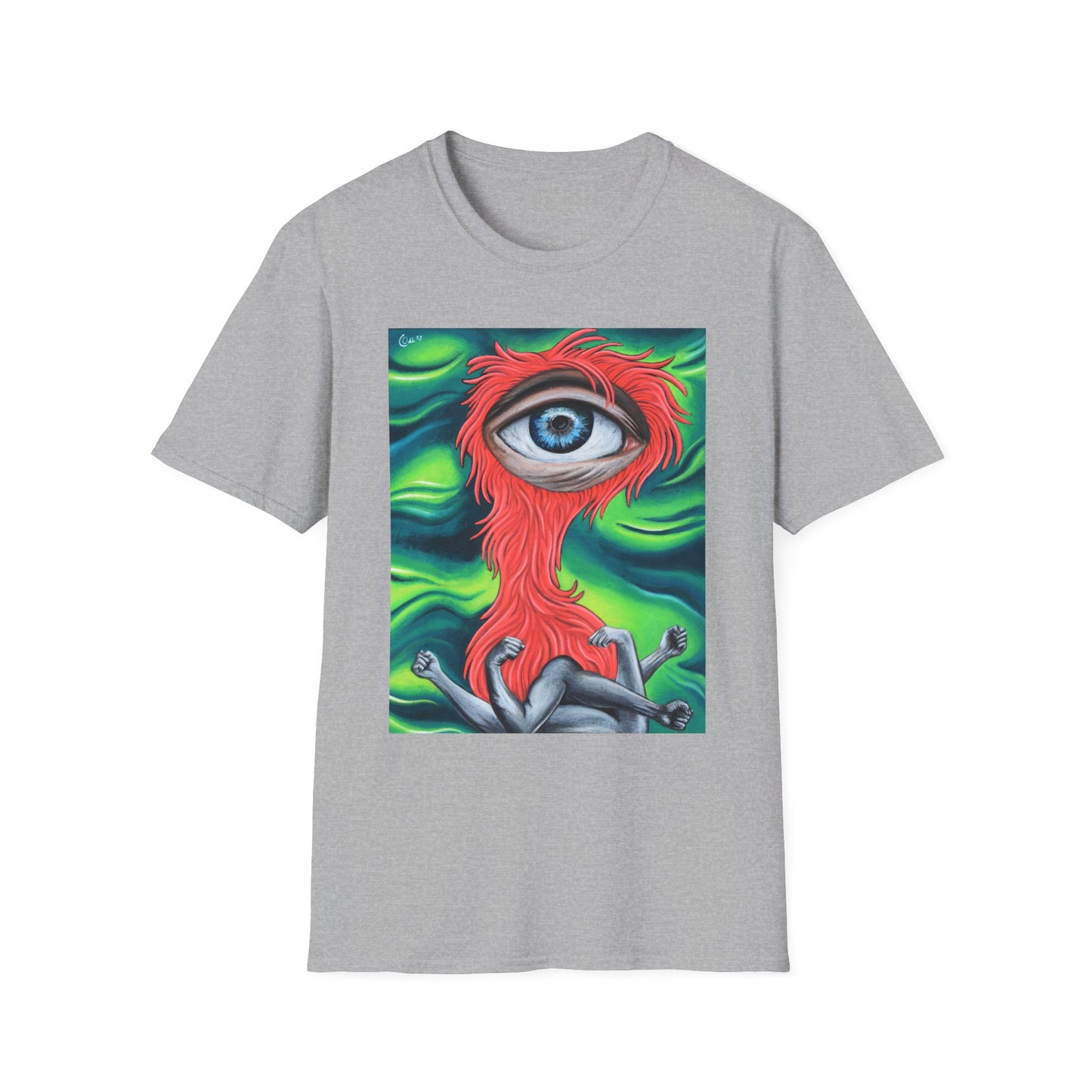 Groovy Eye Art Unisex Softstyle T-Shirt - Unique & Colorful Graphic Tee