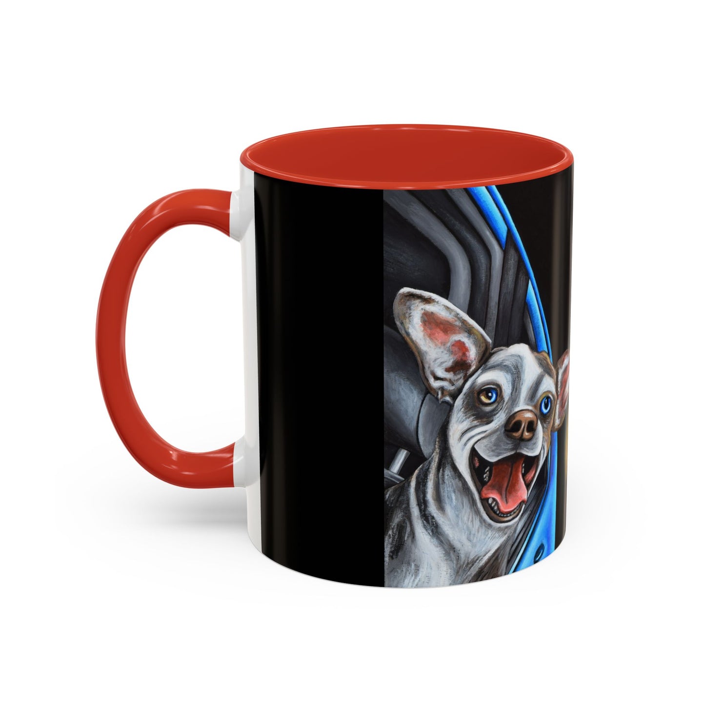 Unique Artistic Accent Coffee Mug with Colorful Ice Cream Design