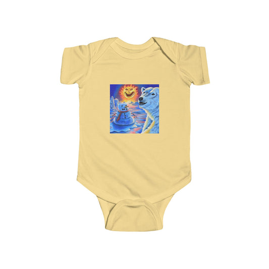 Cute Baby Bodysuit with Colorful Polar Bear Art, Infant Clothes, Baby Shower Gift, Toddler Outfit, Summer Wear