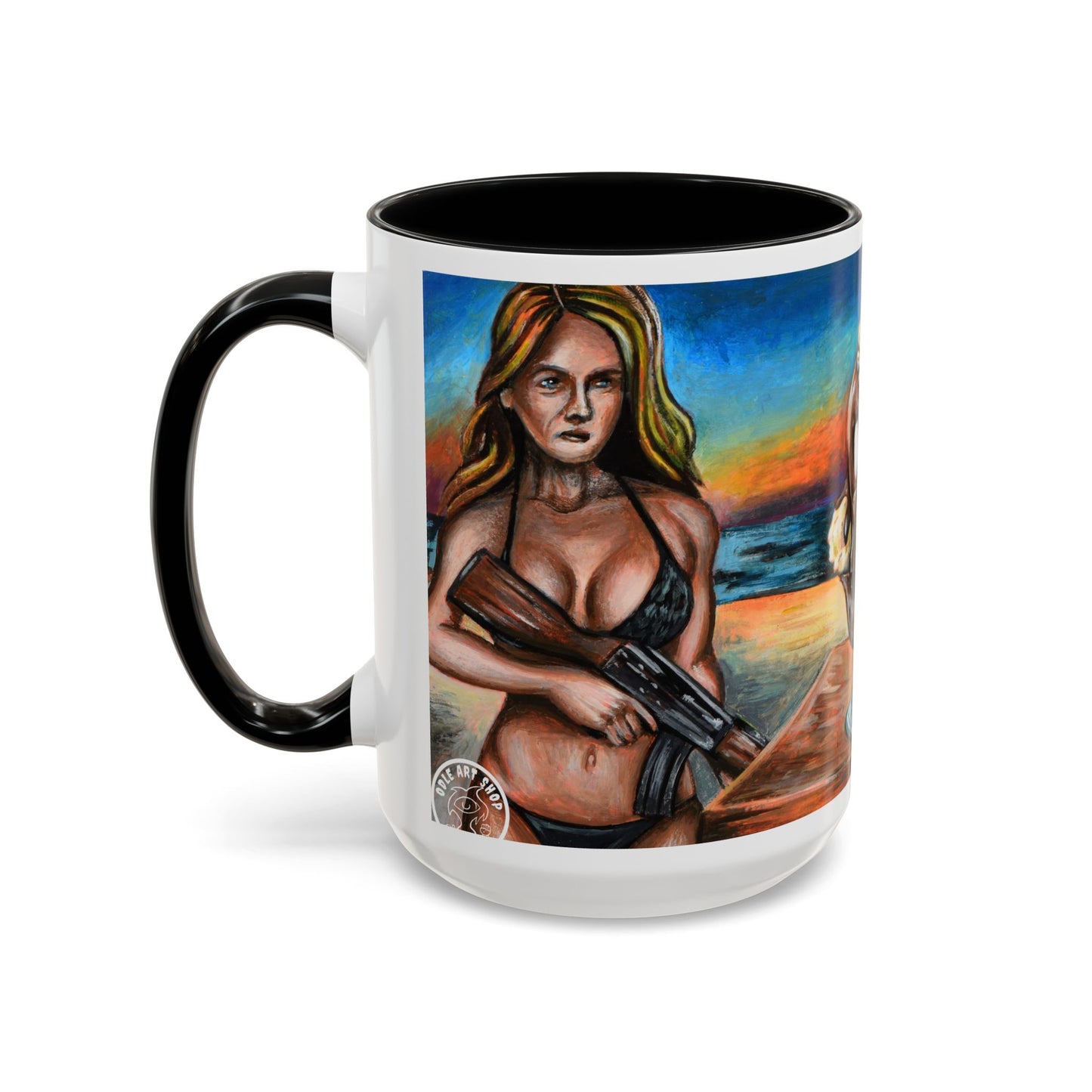 Vibrant Art-Inspired Coffee Mug, Unique Gift for Beach Lovers, Collectible Drinkware, Perfect for Birthdays, Home Decor