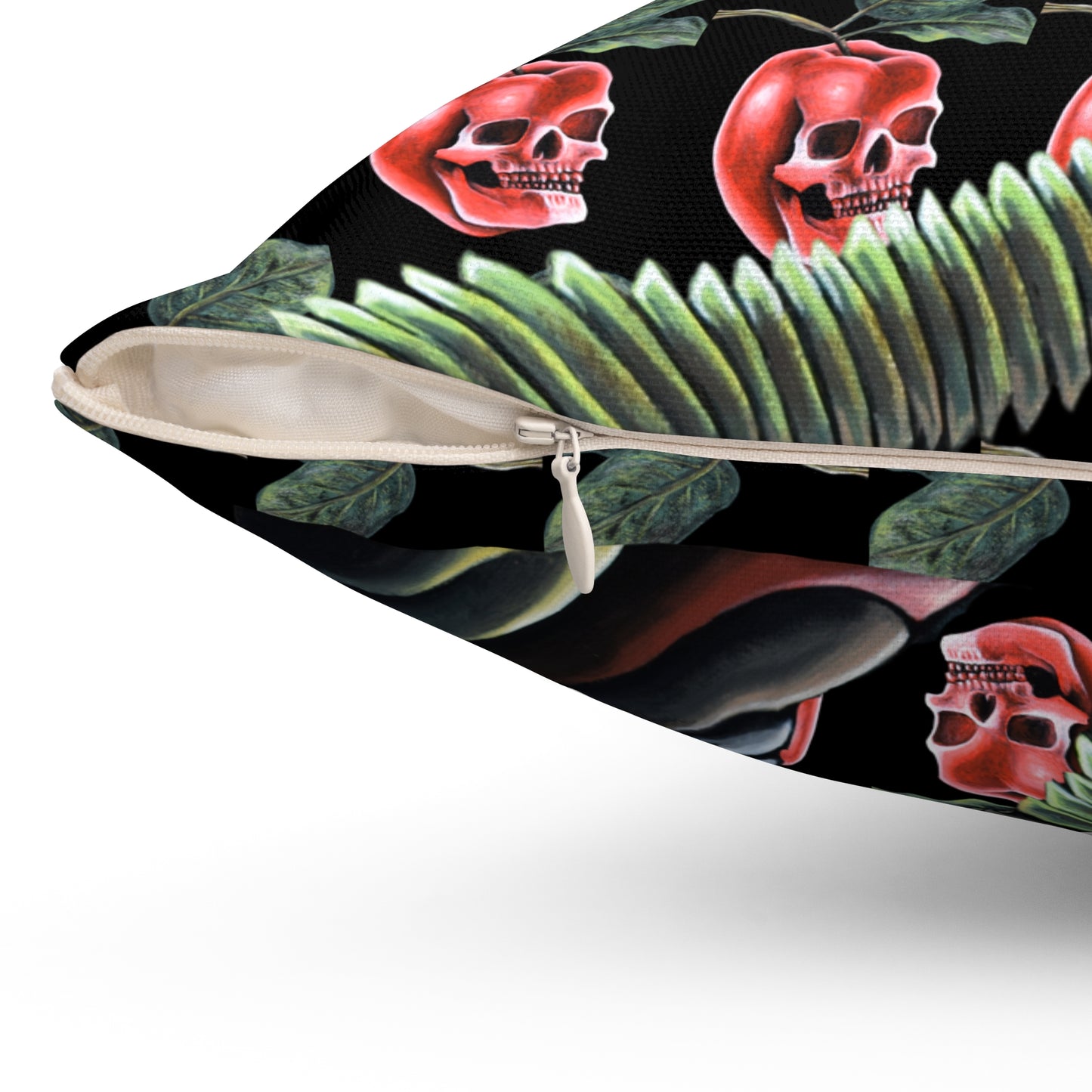 Unique Gas Mask Skull Decorative Pillow - Quirky Home Accent