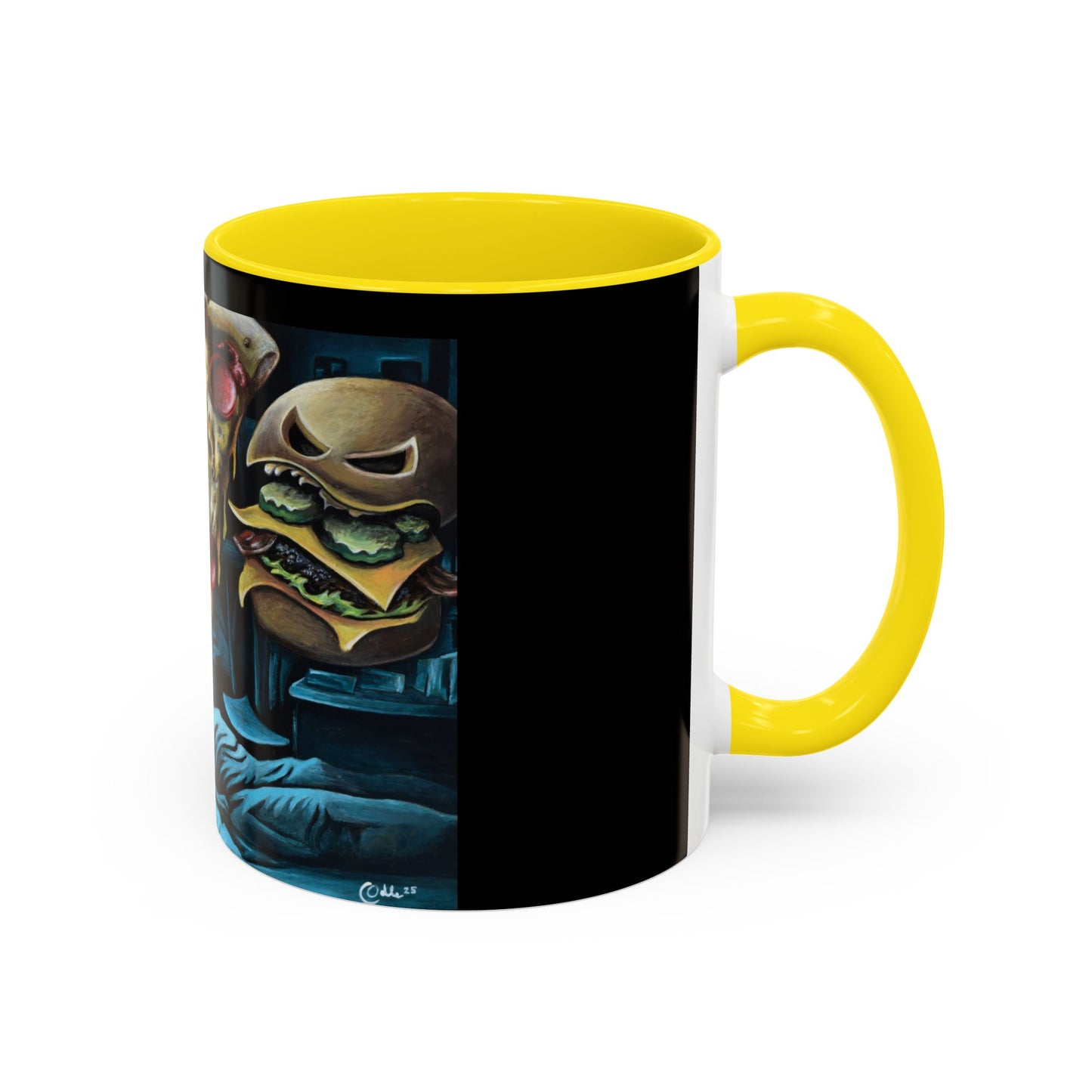Whimsical Foodie Coffee Mug - Perfect for Pizza and Burger Lovers