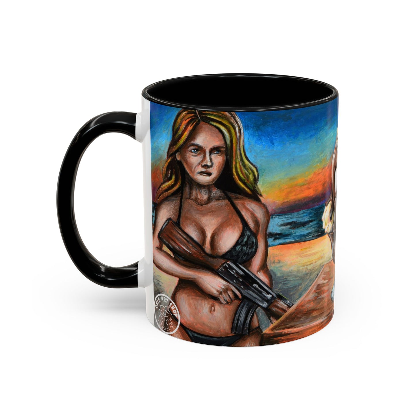 Vibrant Art-Inspired Coffee Mug, Unique Gift for Beach Lovers, Collectible Drinkware, Perfect for Birthdays, Home Decor