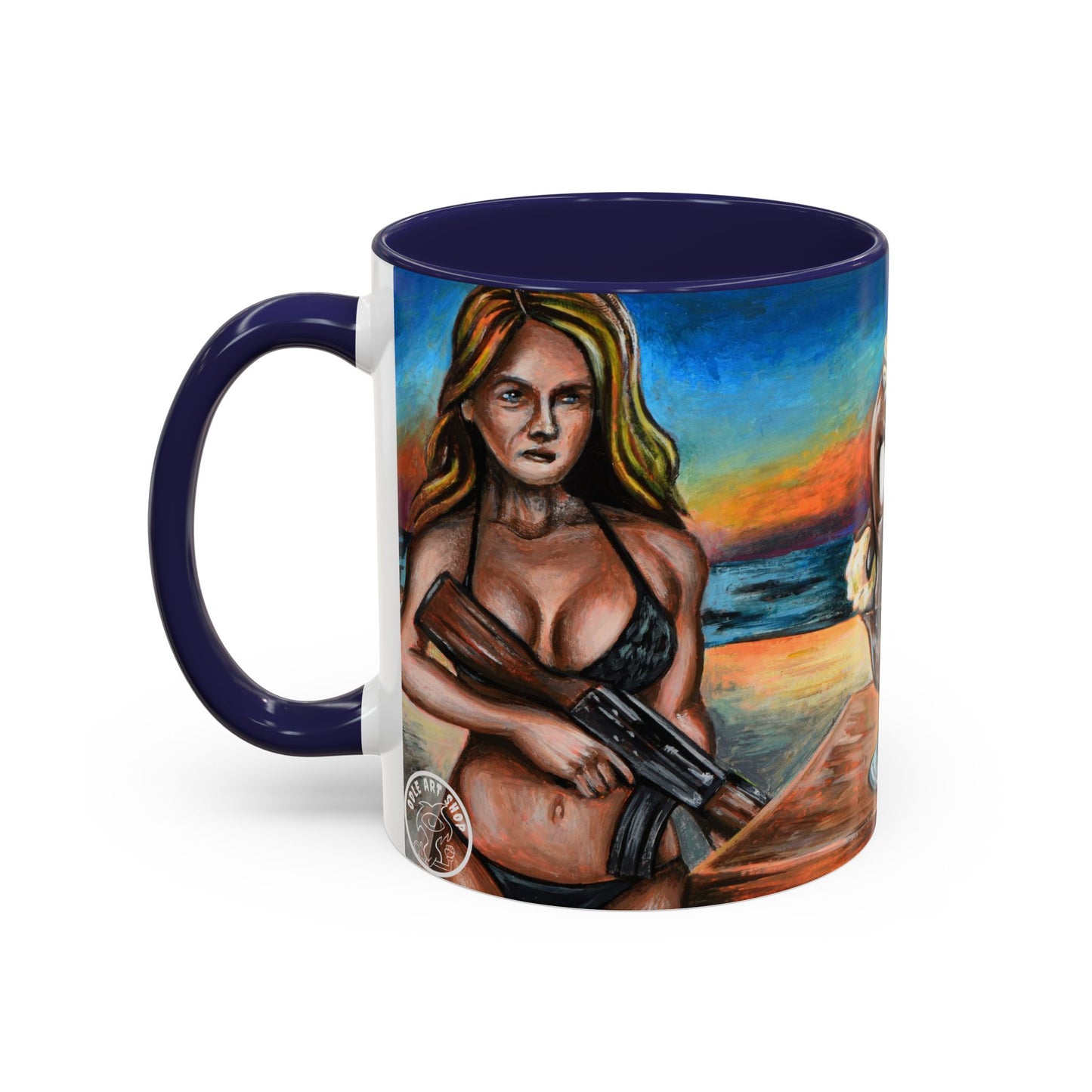 Vibrant Art-Inspired Coffee Mug, Unique Gift for Beach Lovers, Collectible Drinkware, Perfect for Birthdays, Home Decor