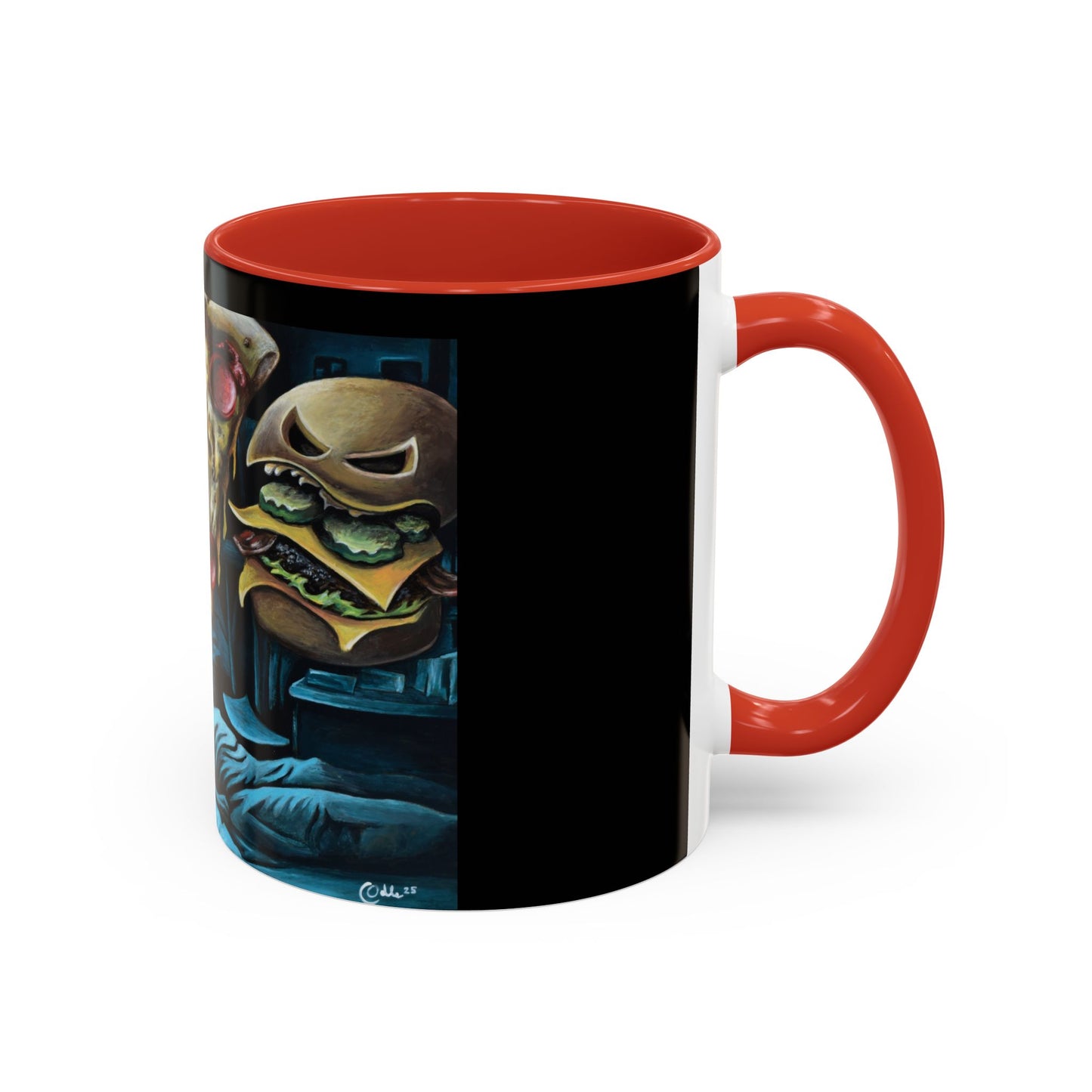 Whimsical Foodie Coffee Mug - Perfect for Pizza and Burger Lovers