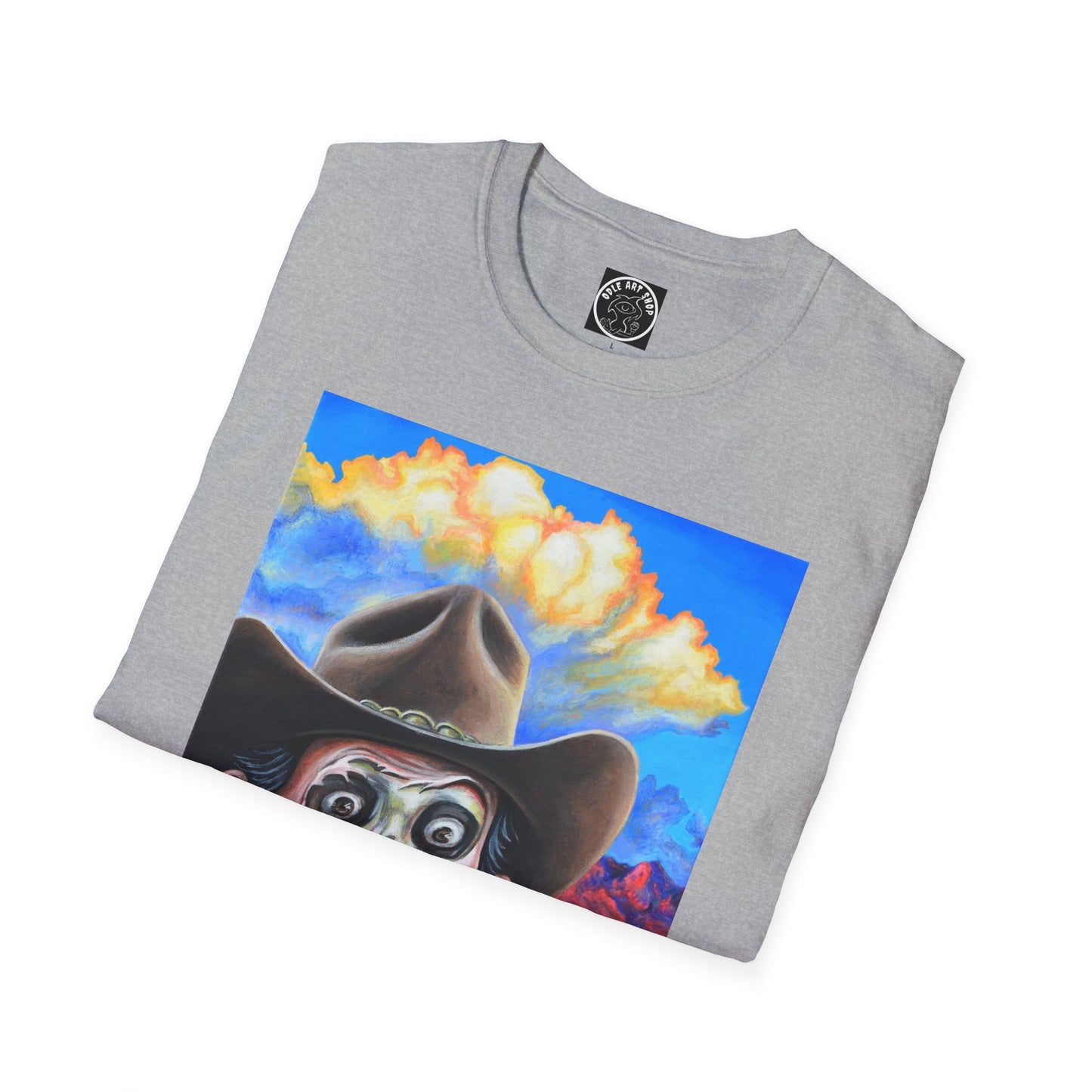 Colorful Cowboy Skull Graphic T-Shirt | Unisex Shirt for Festivals, Halloween, Casual Wear, Gift for Him/Her, Unique Art Tee