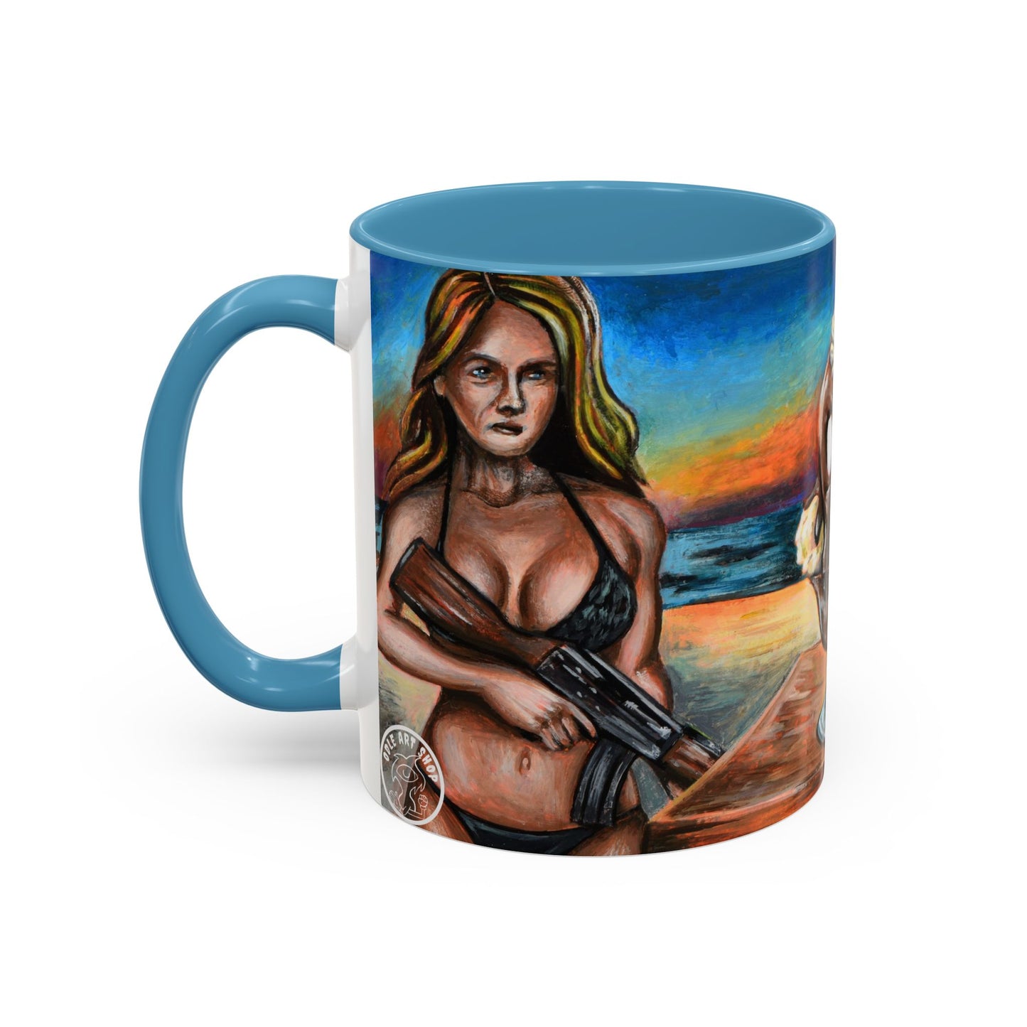 Vibrant Art-Inspired Coffee Mug, Unique Gift for Beach Lovers, Collectible Drinkware, Perfect for Birthdays, Home Decor