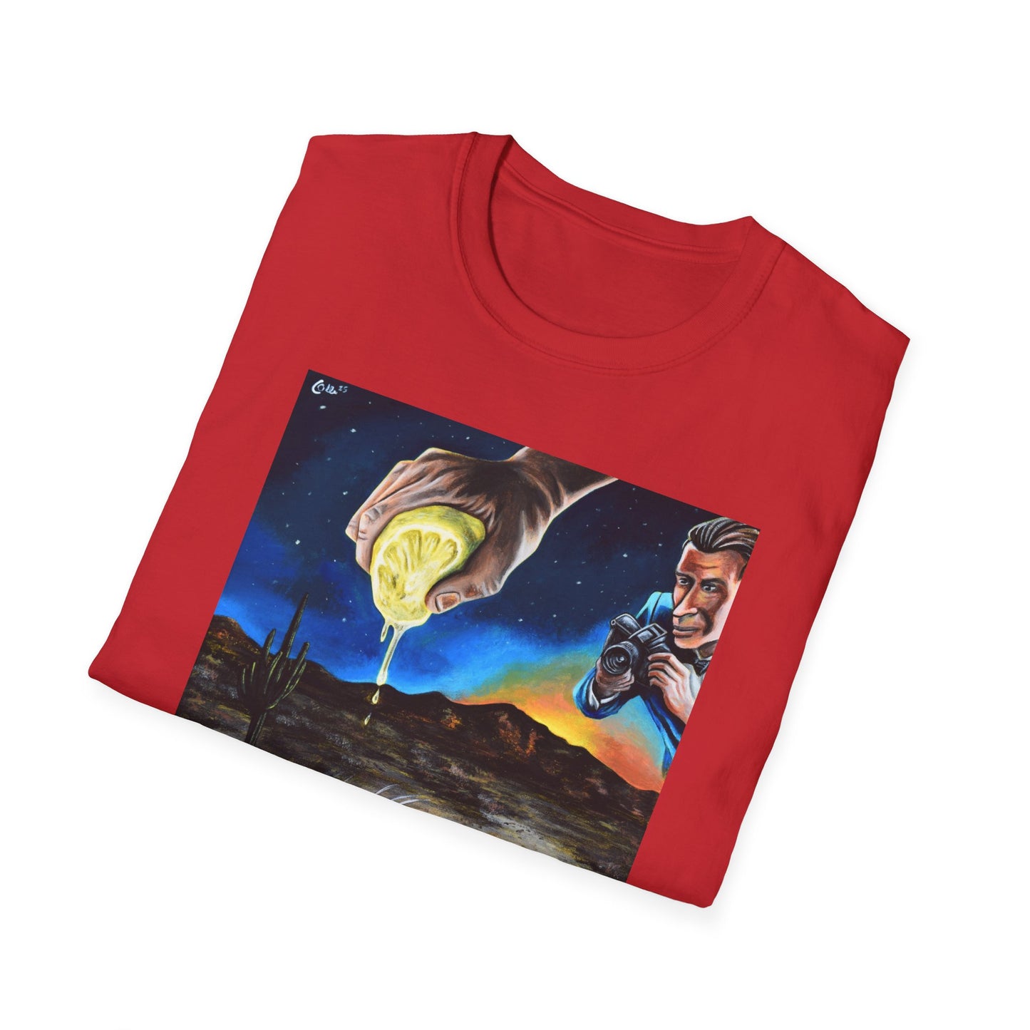 Galactic Adventure Unisex Softstyle T-Shirt, Cosmic Shirt, Art Tee, Sci-Fi Gift, Festival Wear, Unisex Graphic Tee