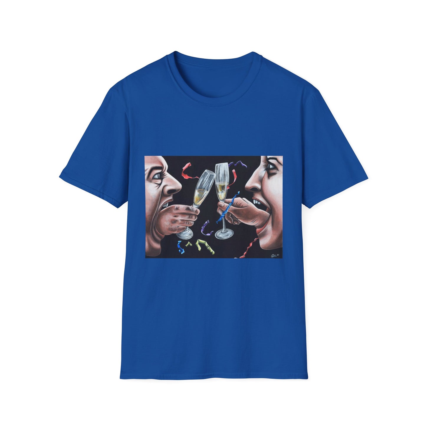 Cheers to Life Unisex Softstyle T-Shirt - Celebrate Moments with Artful Design
