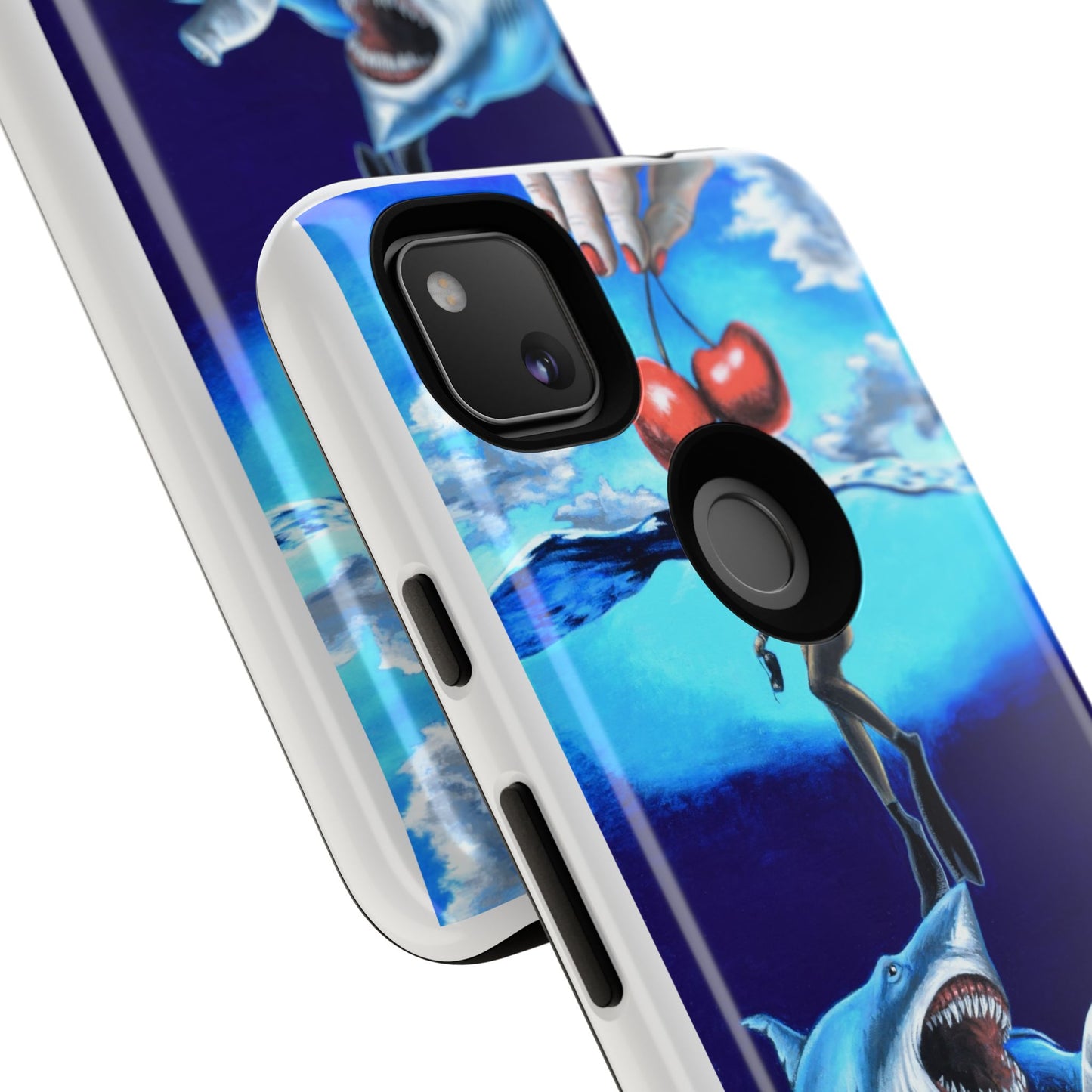 Shark Art Phone Case - Tough Cases, Unique Phone Accessories, Ocean-Inspired Gift, Underwater Art, Fun Phone Cover, Beach Lover Gift
