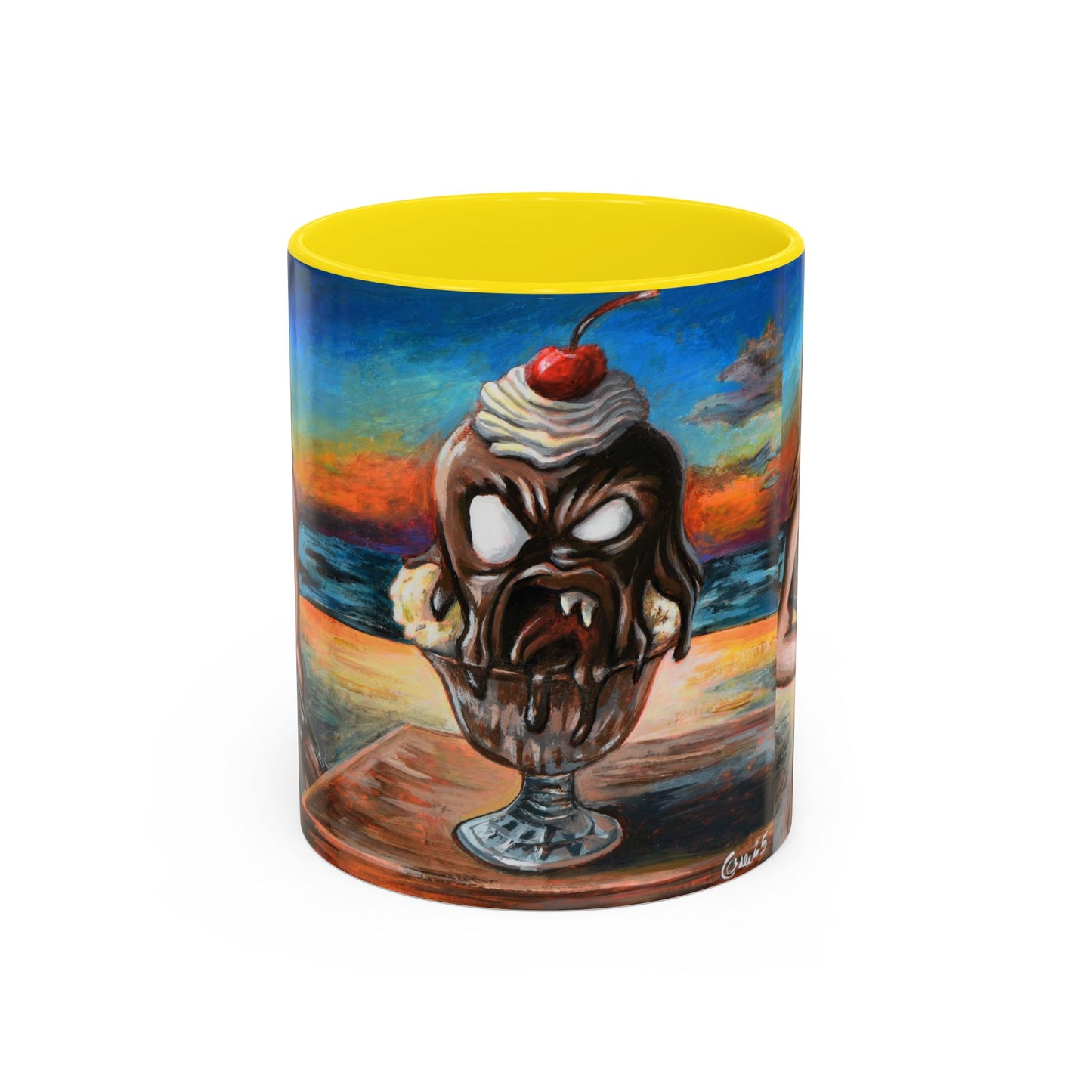 Vibrant Art-Inspired Coffee Mug, Unique Gift for Beach Lovers, Collectible Drinkware, Perfect for Birthdays, Home Decor