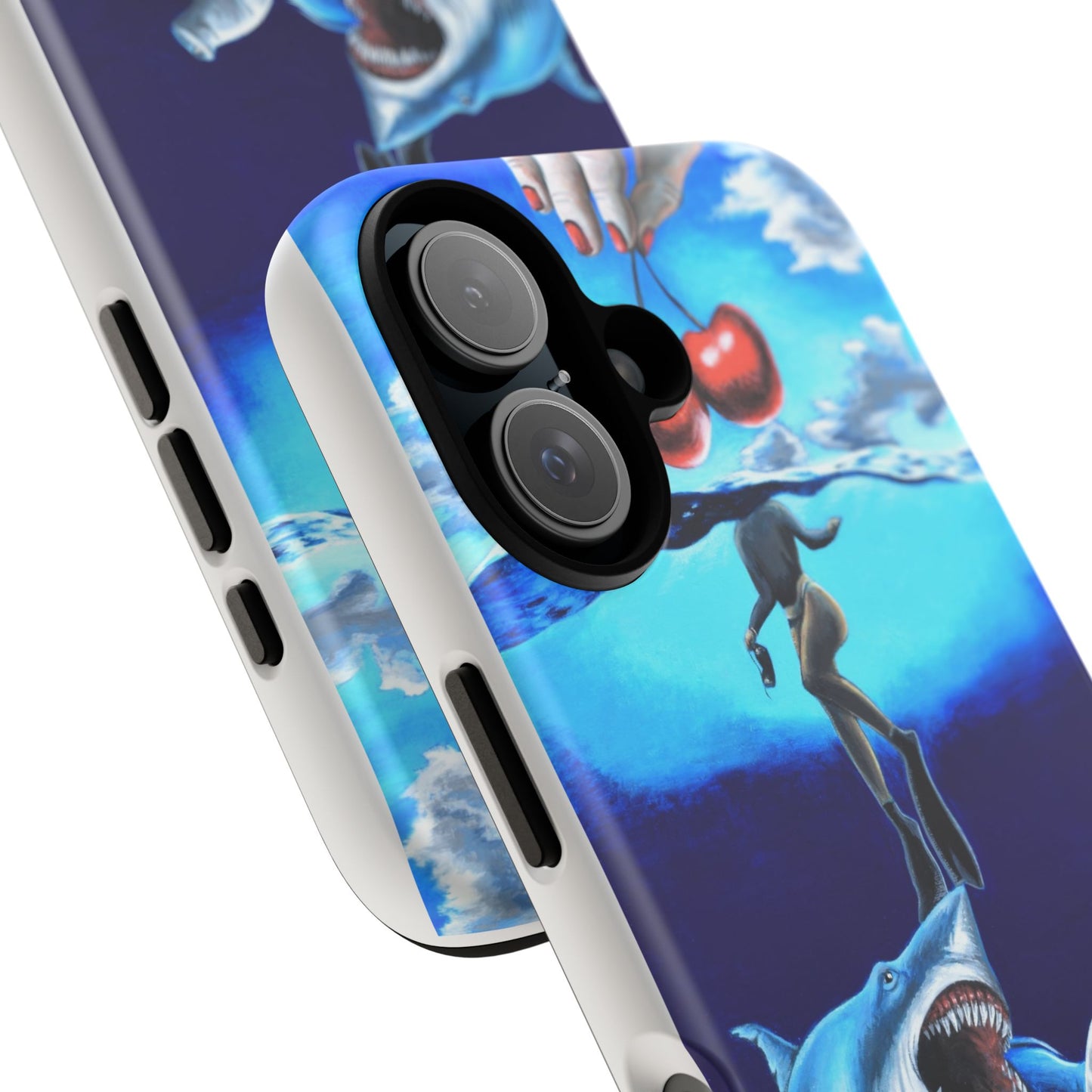 Shark Art Phone Case - Tough Cases, Unique Phone Accessories, Ocean-Inspired Gift, Underwater Art, Fun Phone Cover, Beach Lover Gift