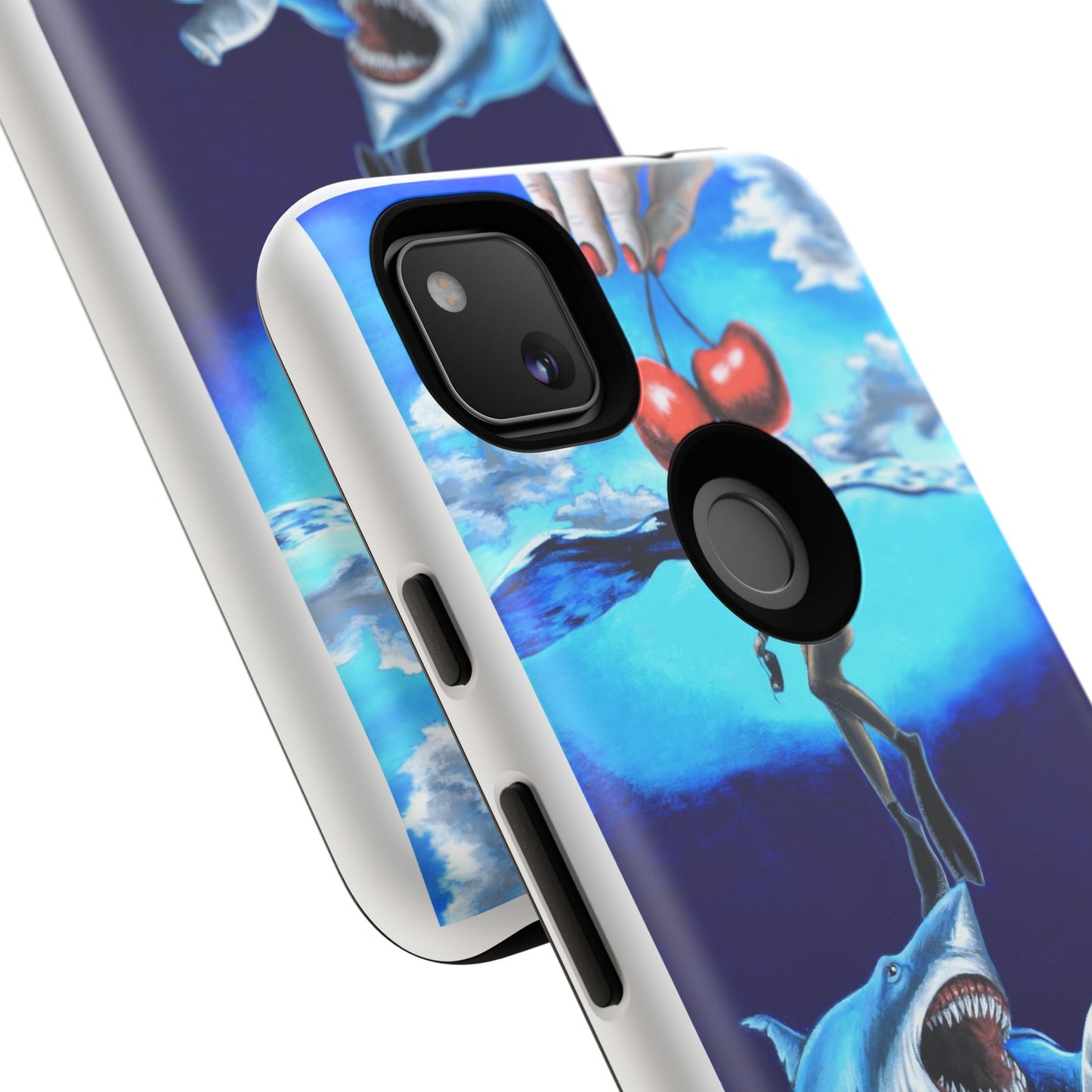 Shark Art Phone Case - Tough Cases, Unique Phone Accessories, Ocean-Inspired Gift, Underwater Art, Fun Phone Cover, Beach Lover Gift
