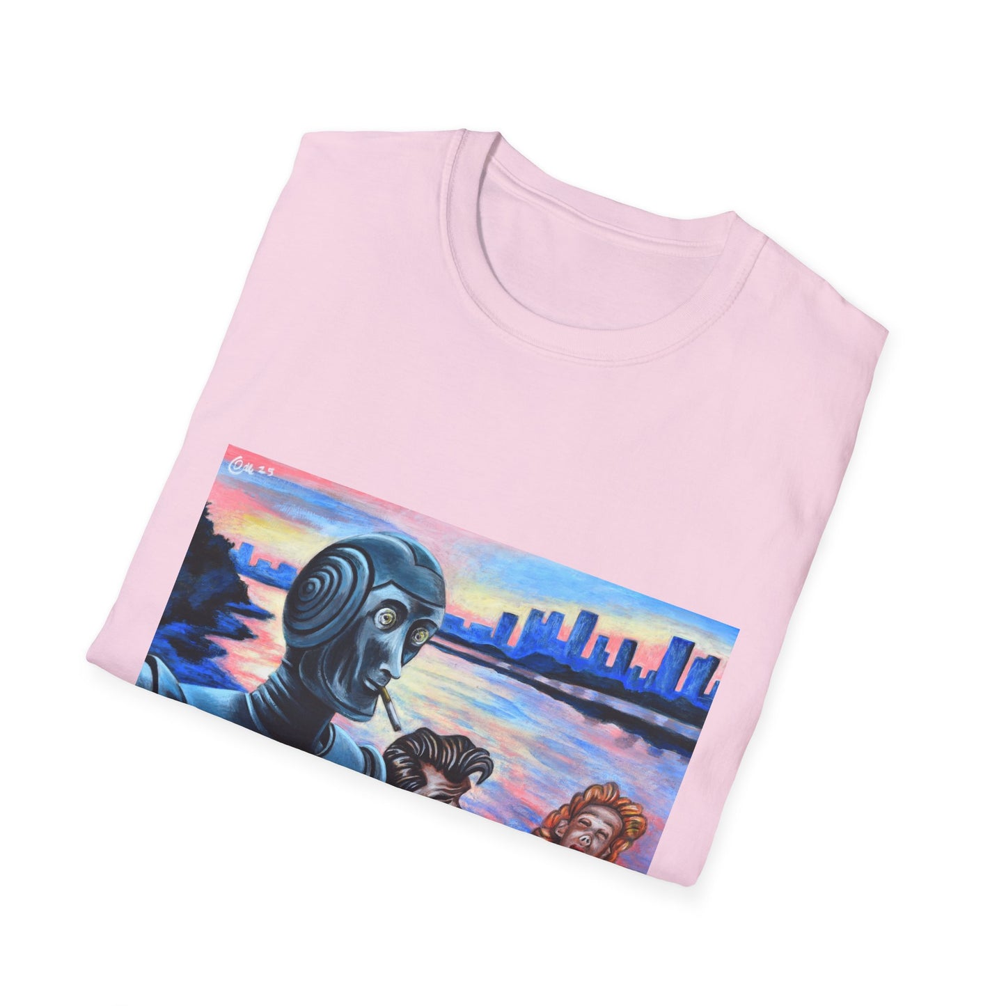 Retro Robot Unisex T-Shirt - Softstyle Graphic Tee for Tech Lovers