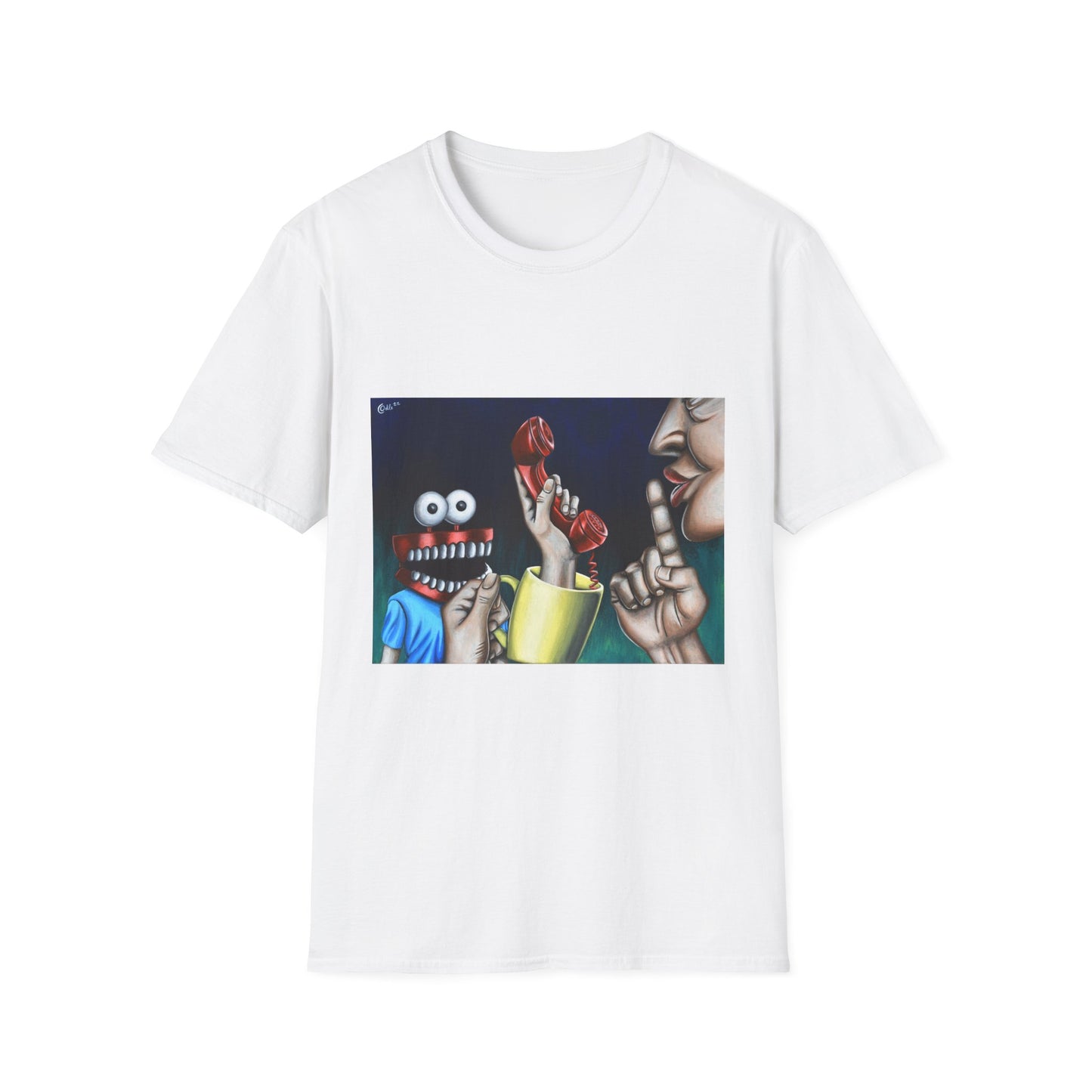 Playful Unisex Softstyle T-Shirt with Fun Art Design
