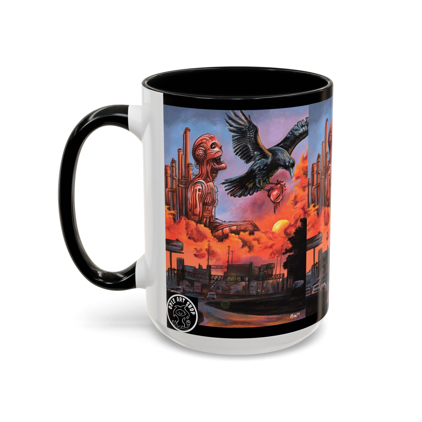 Surreal Art Coffee Mug, Unique Gift for Art Lovers, Home Decor, Black Handle Mug, Perfect for Birthdays, Holidays