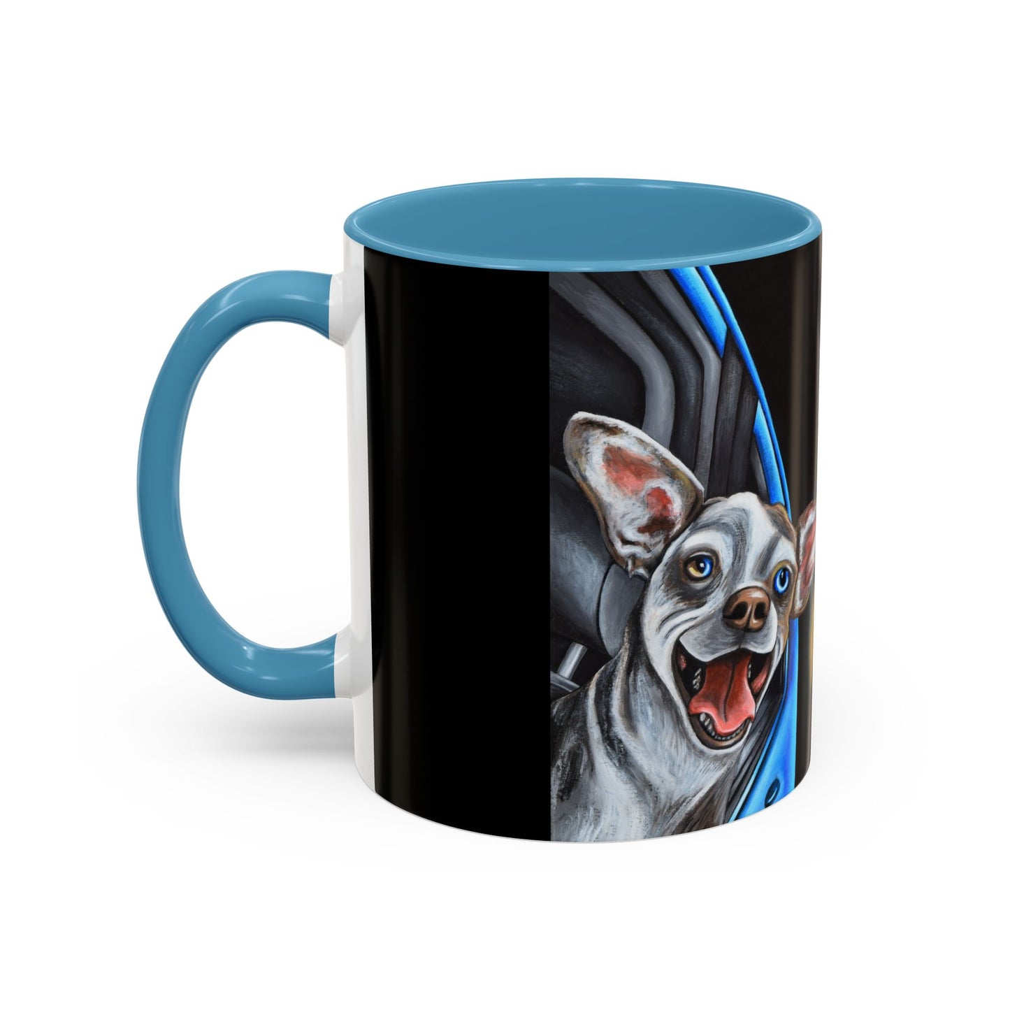 Unique Artistic Accent Coffee Mug with Colorful Ice Cream Design