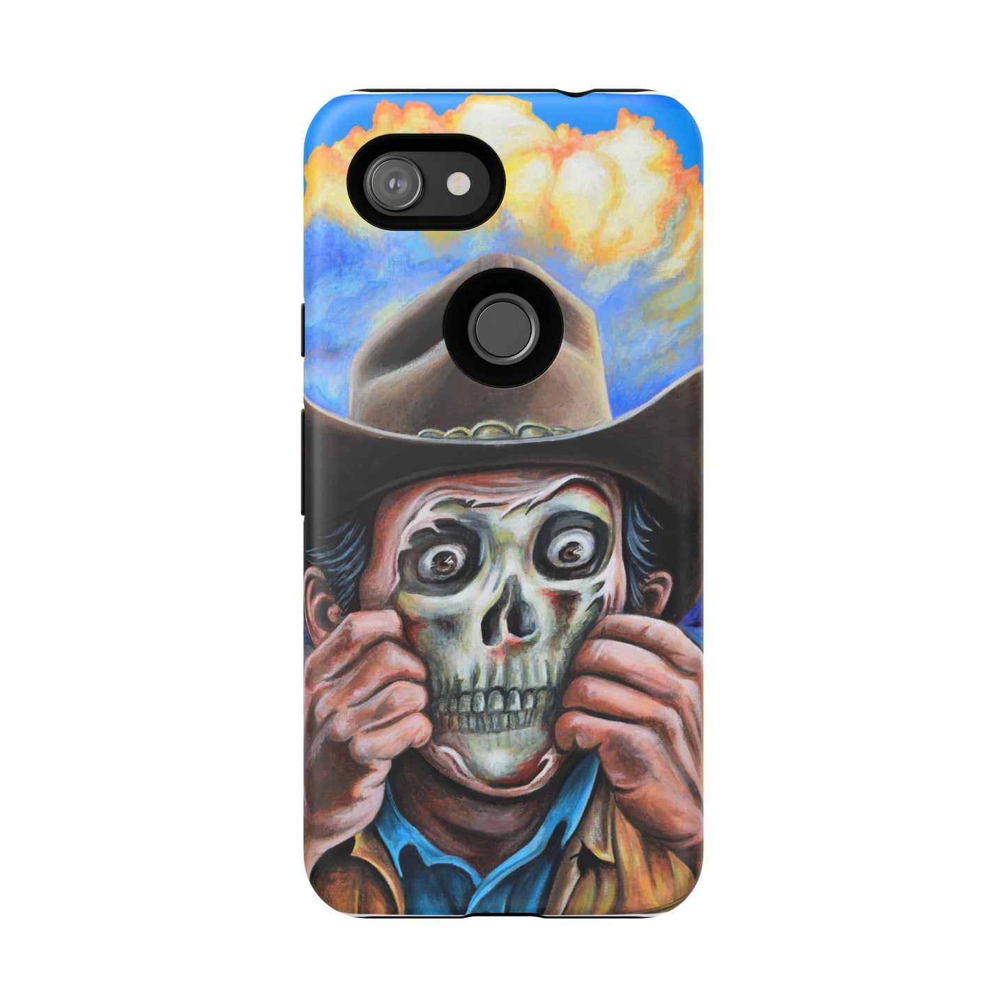 Skull Cowboy Phone Case - Tough Cases with Bold Artwork, Unique Gift for Halloween, Bold Aesthetic, Ideal for Music Lovers, [...]