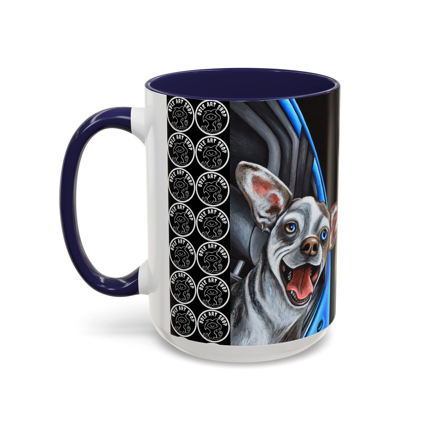 Unique Artistic Accent Coffee Mug with Colorful Ice Cream Design