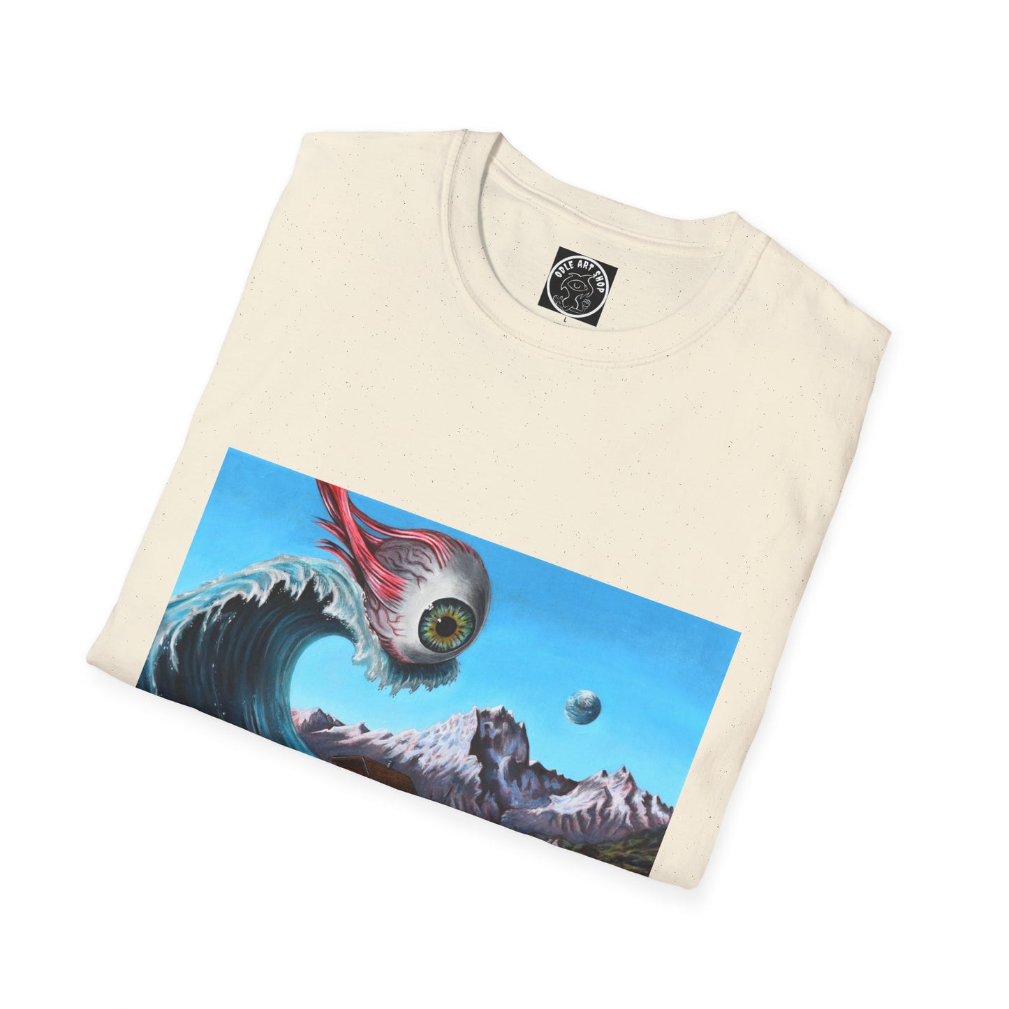 Cosmic Wave T-Shirt — Surreal Meteor Ocean Graphic